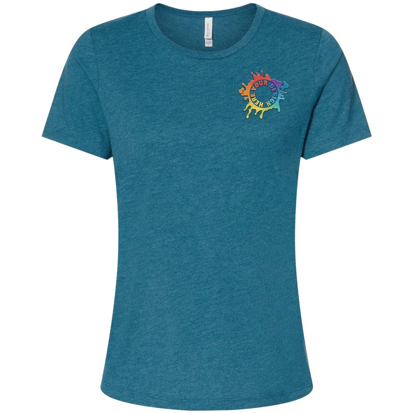 Bella + Canvas Women's Cotton/Polyester Blend T-Shirt Embroidery - Mato & Hash