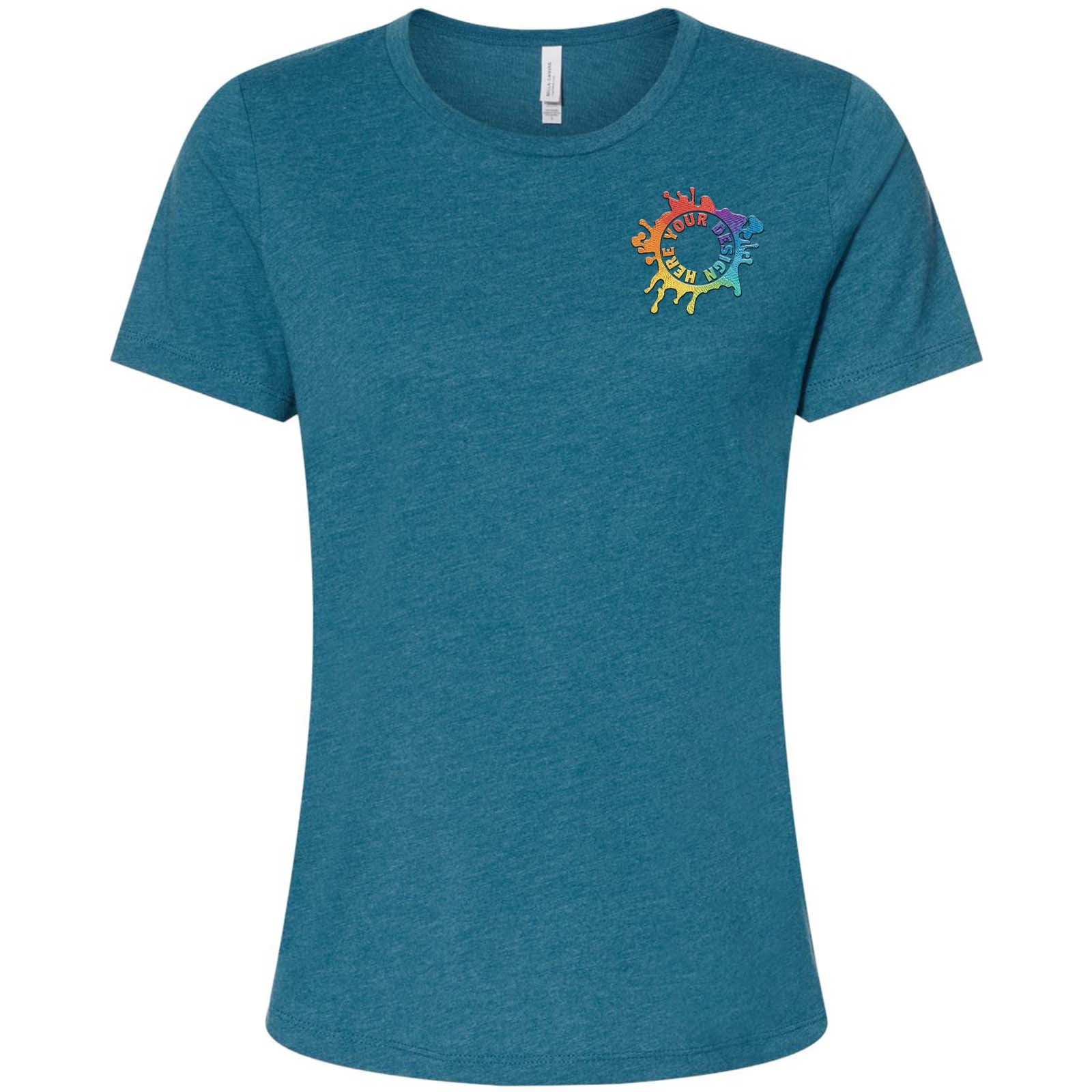 Bella + Canvas Women's Cotton/Polyester Blend T-Shirt Embroidery - Mato & Hash