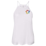 Bella + Canvas Women's Flowy High-Neck Tank Top Embroidery - Mato & Hash