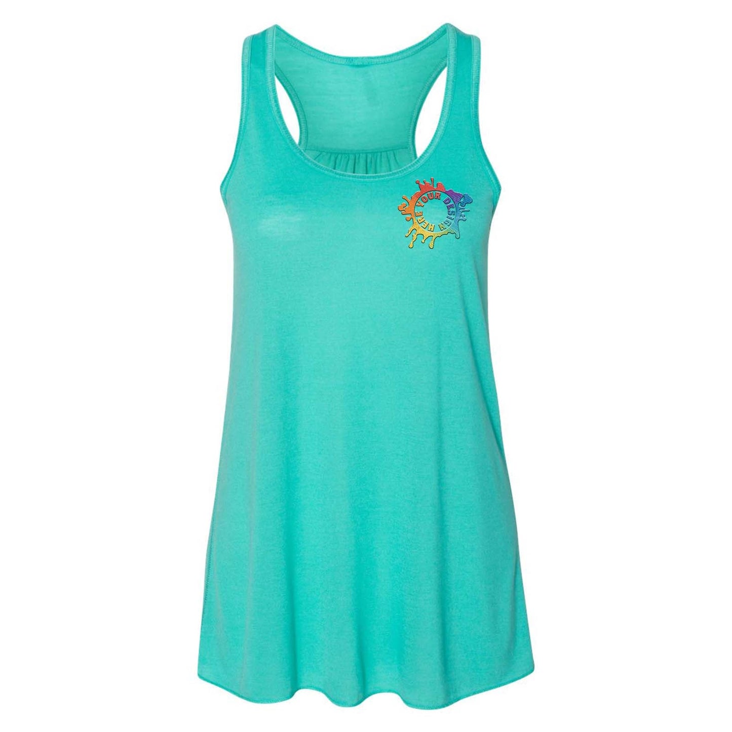 Bella + Canvas Women's Flowy Racerback Tank Top Embroidery - Mato & Hash