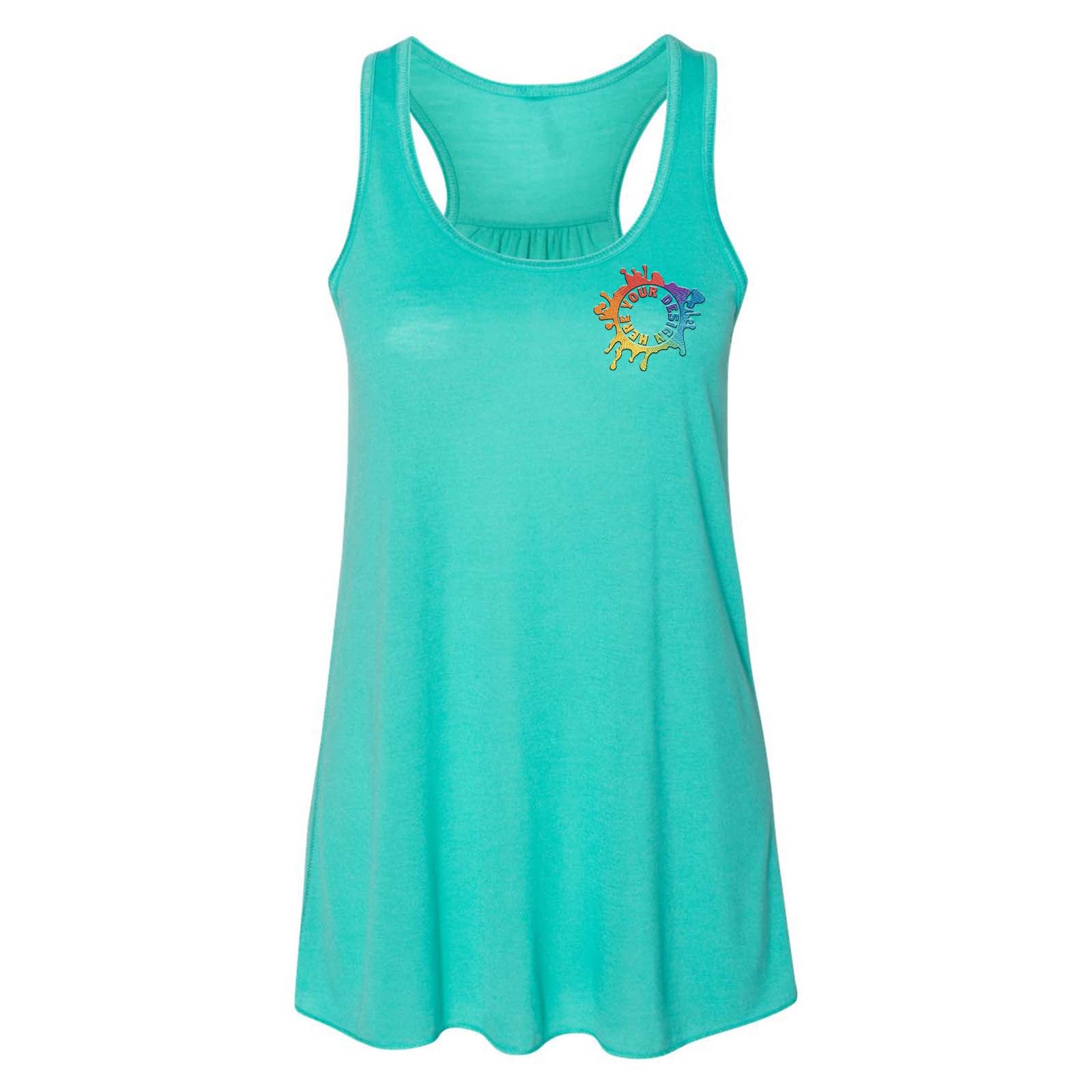 Bella + Canvas Women's Flowy Racerback Tank Top Embroidery - Mato & Hash