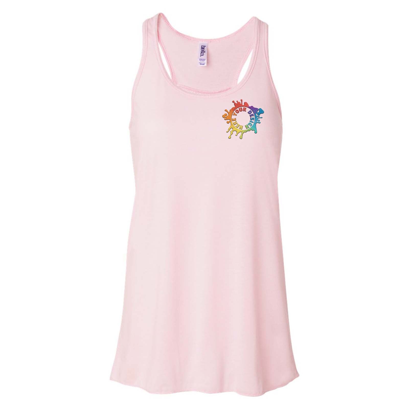 Bella + Canvas Women's Flowy Racerback Tank Top Embroidery - Mato & Hash