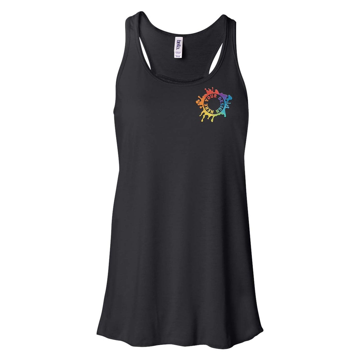 Bella + Canvas Women's Flowy Racerback Tank Top Embroidery - Mato & Hash