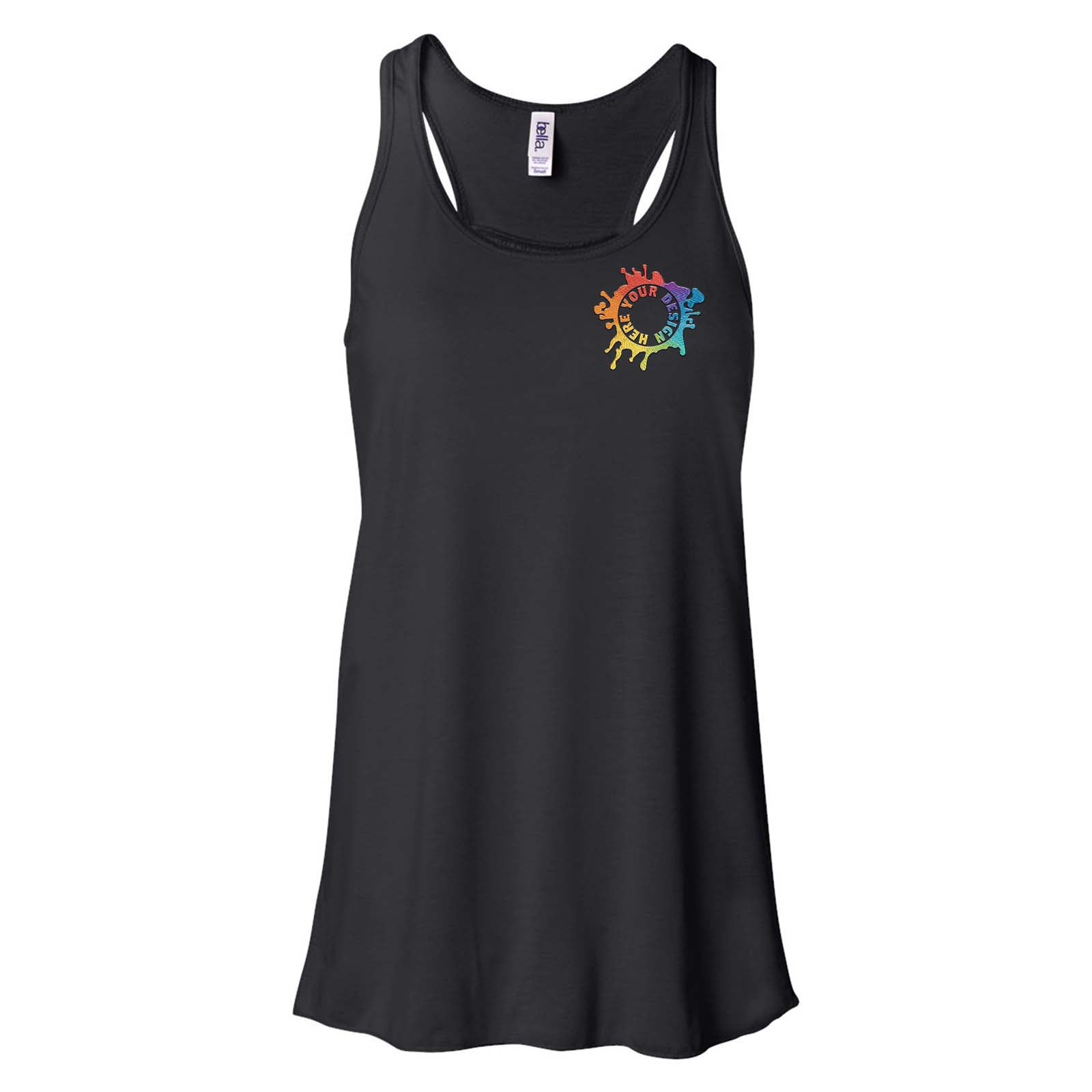 Bella + Canvas Women's Flowy Racerback Tank Top Embroidery - Mato & Hash