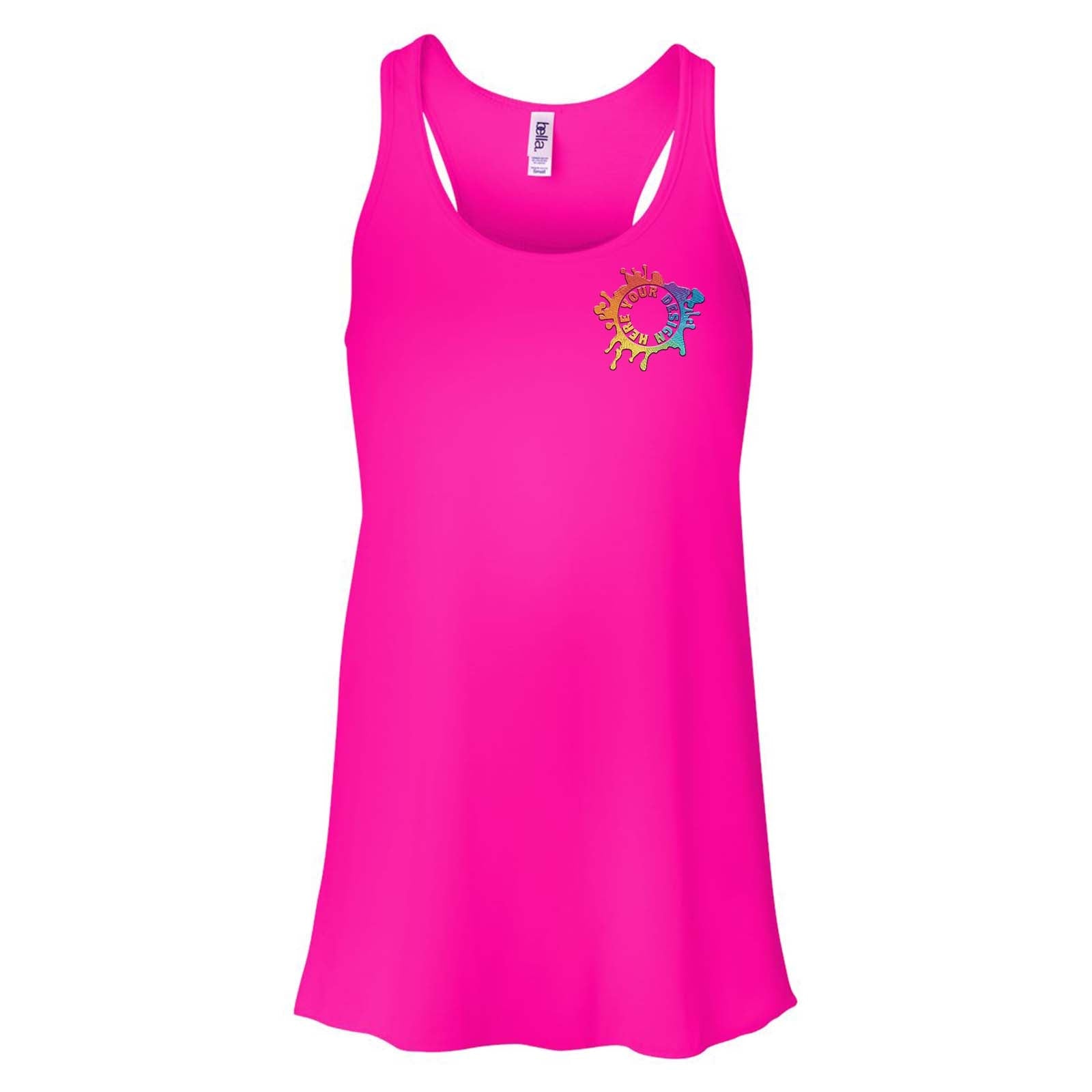 Bella + Canvas Women's Flowy Racerback Tank Top Embroidery - Mato & Hash