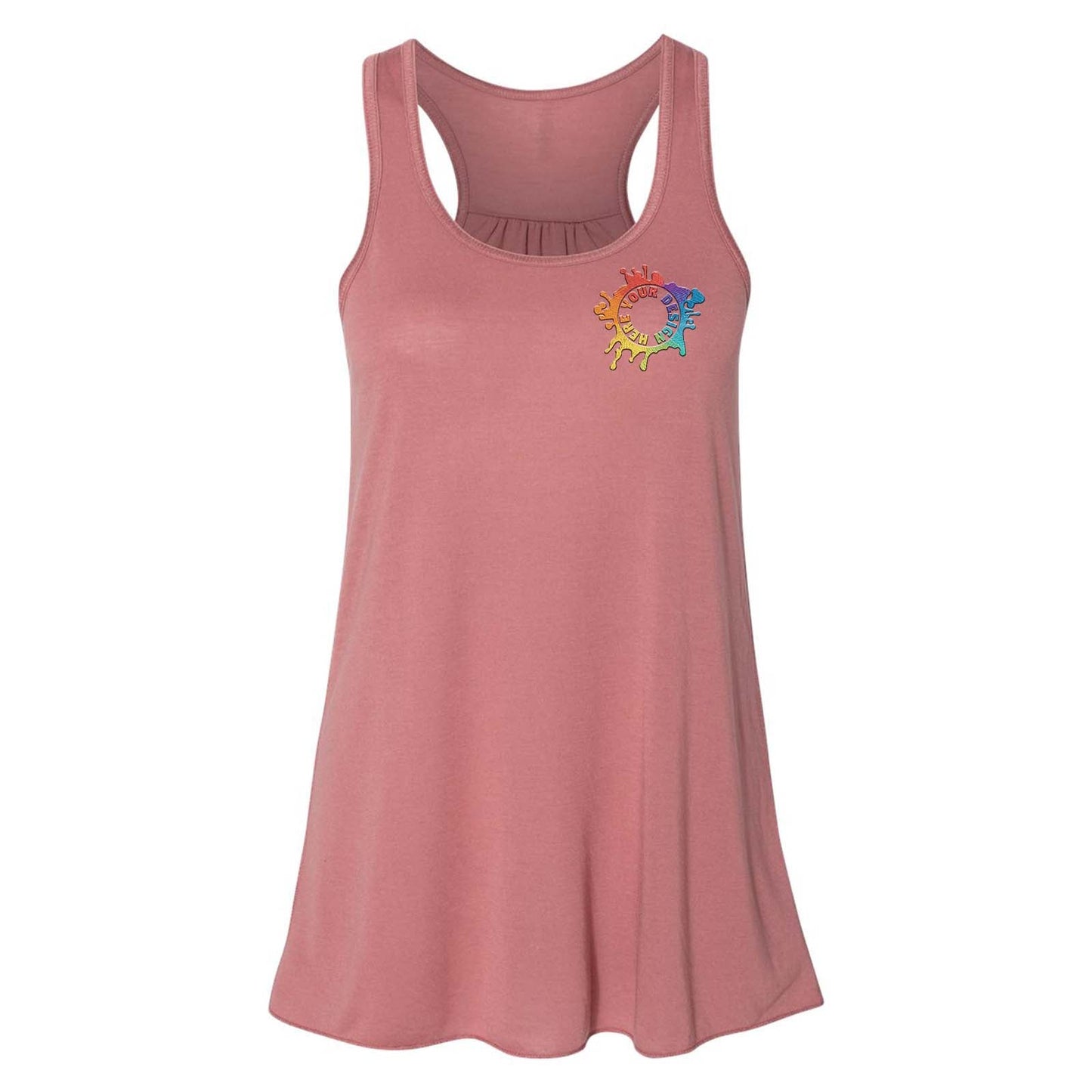 Bella + Canvas Women's Flowy Racerback Tank Top Embroidery - Mato & Hash