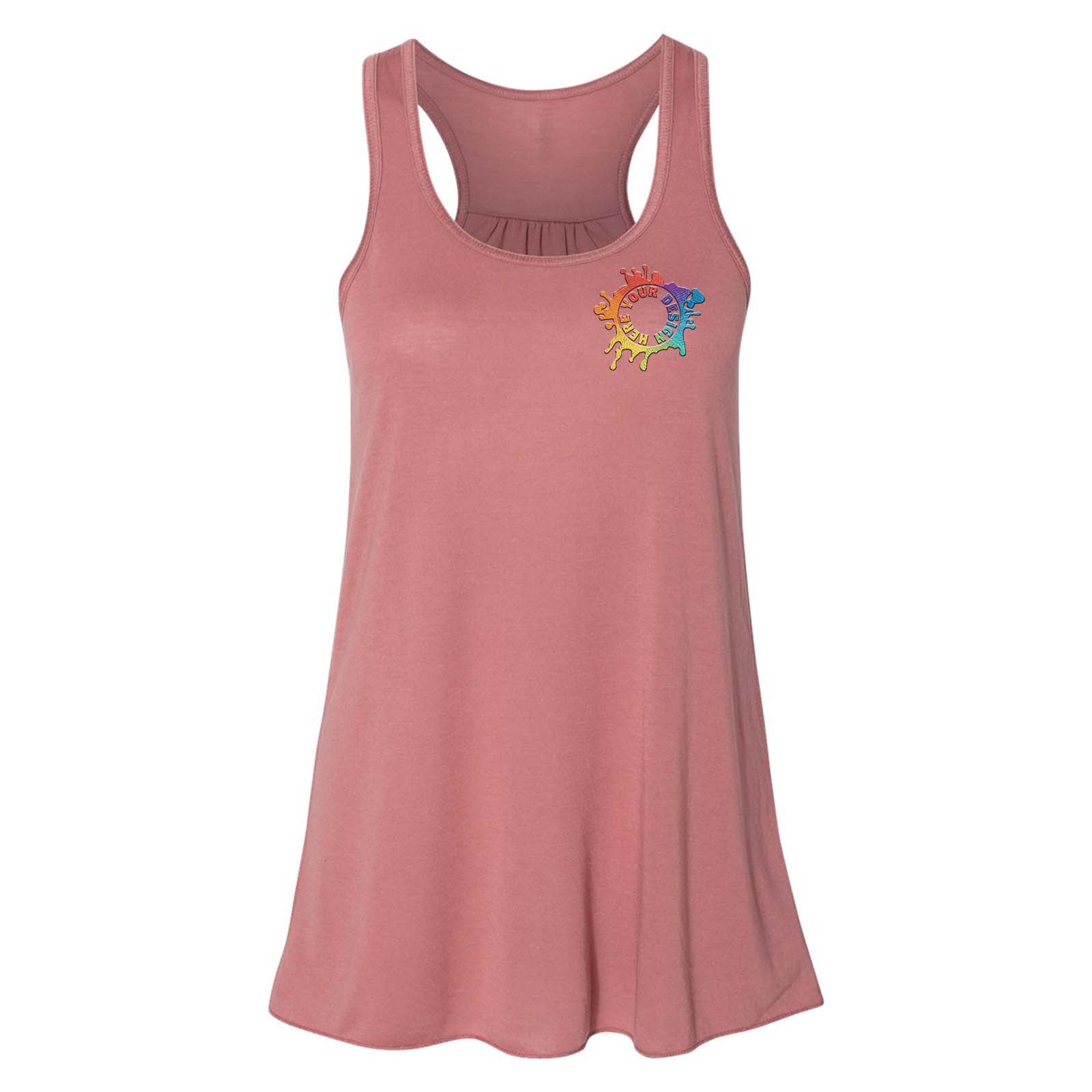 Bella + Canvas Women's Flowy Racerback Tank Top Embroidery - Mato & Hash
