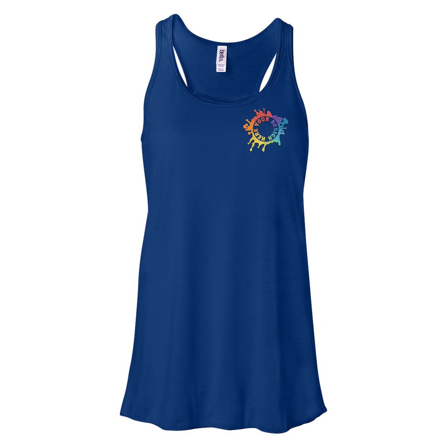 Bella + Canvas Women's Flowy Racerback Tank Top Embroidery - Mato & Hash