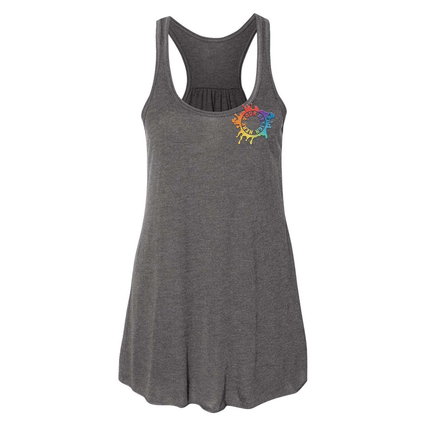 Bella + Canvas Women's Flowy Racerback Tank Top Embroidery - Mato & Hash