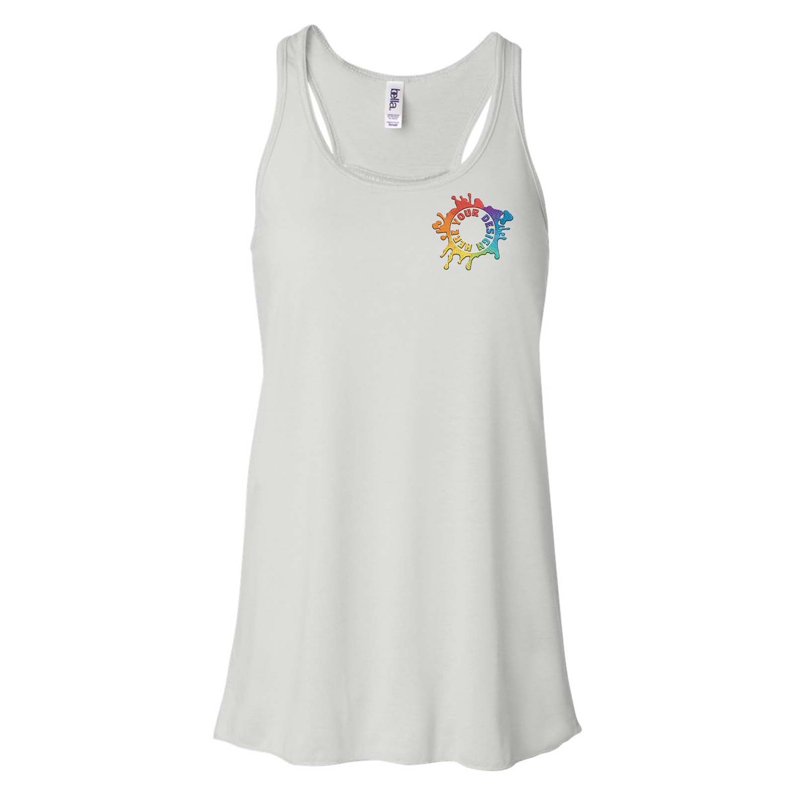 Bella + Canvas Women's Flowy Racerback Tank Top Embroidery - Mato & Hash
