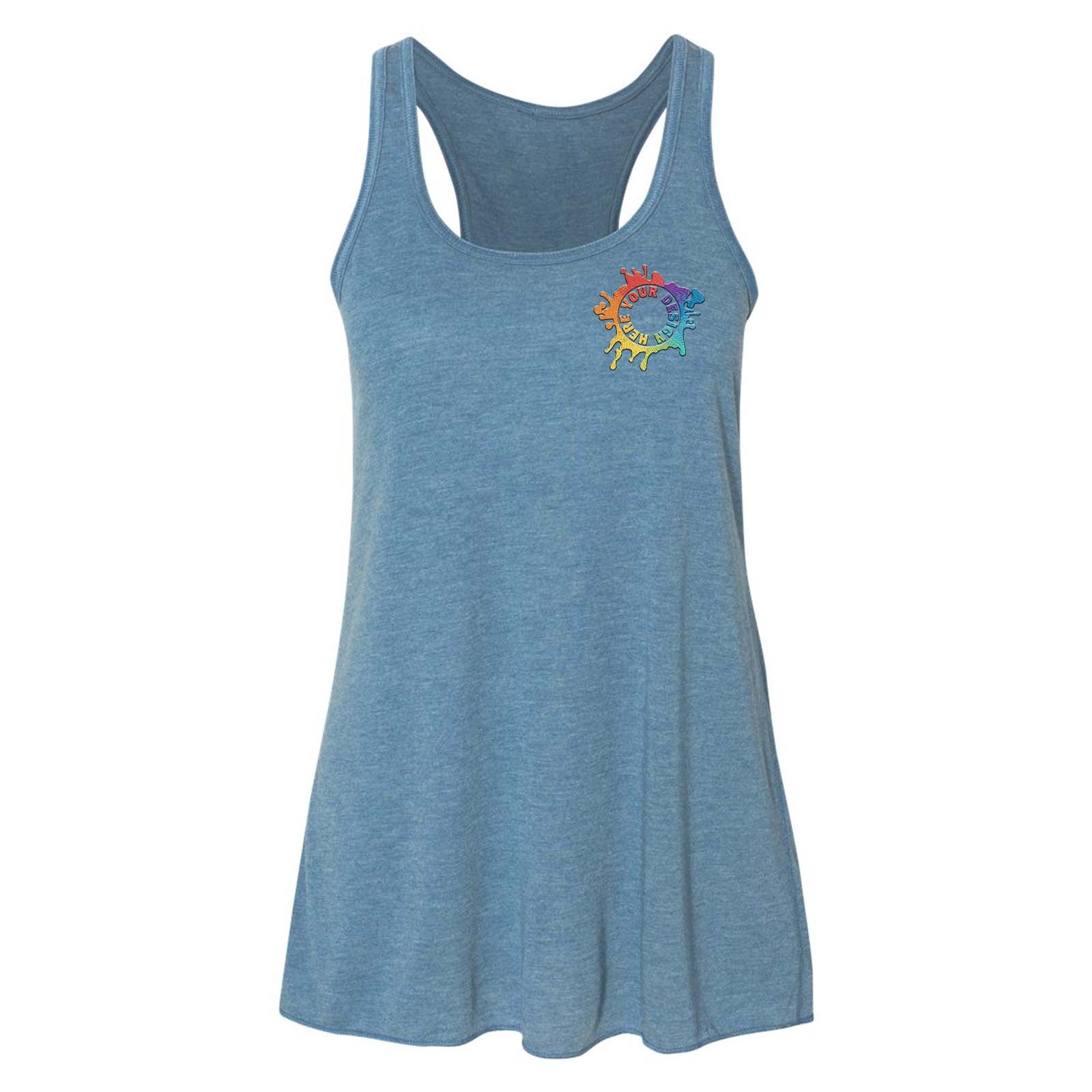 Bella + Canvas Women's Flowy Racerback Tank Top Embroidery - Mato & Hash