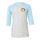 Bella + Canvas Youth 3/4-Sleeve Baseball Raglan T-Shirt Embroidery