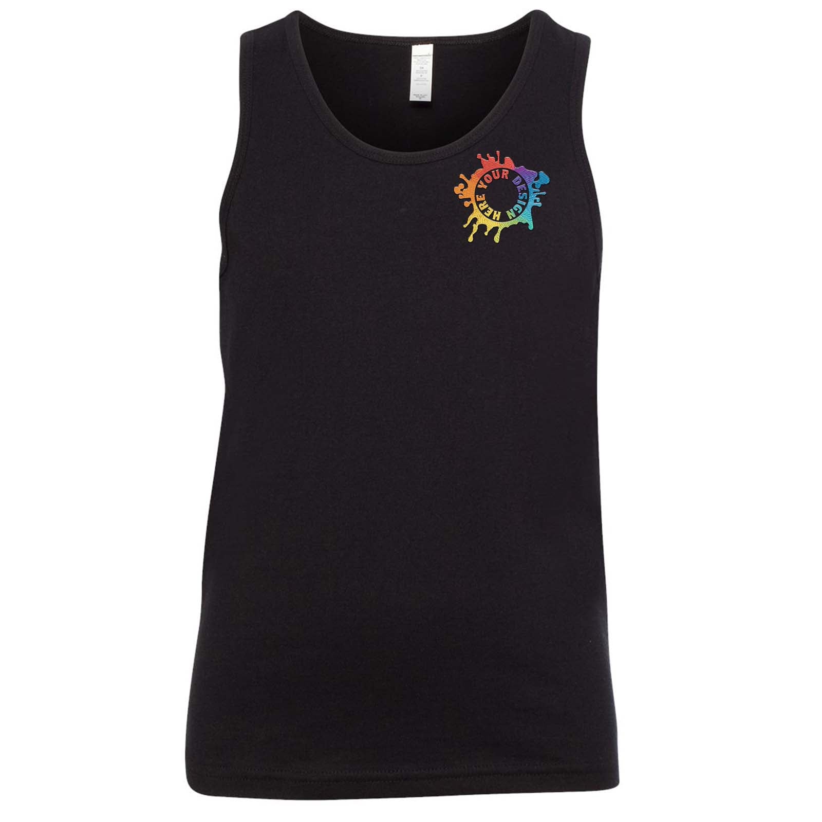 Bella + Canvas Youth Unisex 100% Cotton Jersey Tank Top Embroidery - Mato & Hash