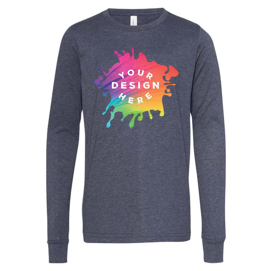 Bella + Canvas Youth Unisex 100% Cotton Long Sleeve T-Shirt - Mato & Hash