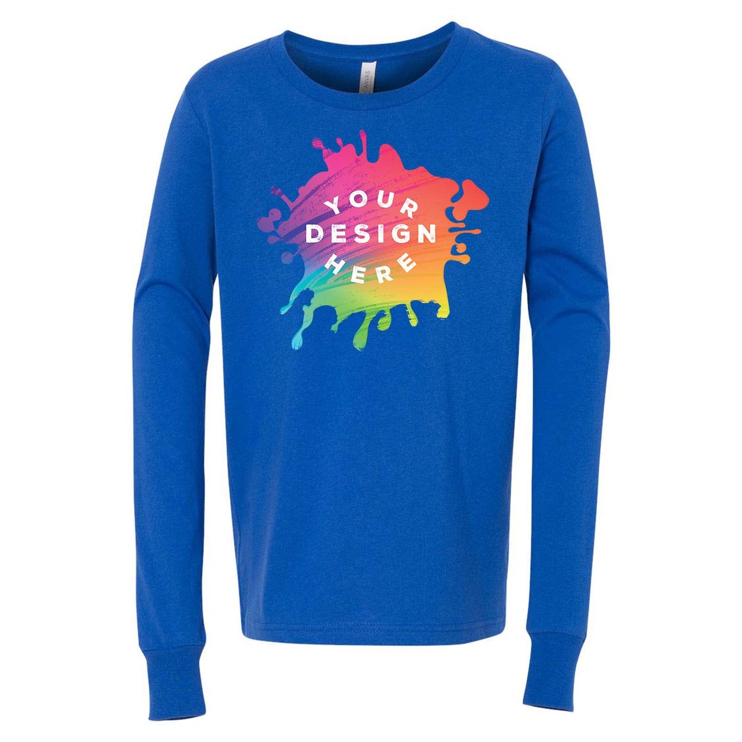 Bella + Canvas Youth Unisex 100% Cotton Long Sleeve T-Shirt - Mato & Hash
