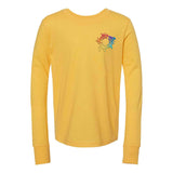 Bella + Canvas Youth Unisex 100% Cotton Long Sleeve T-Shirt Embroidery - Mato & Hash