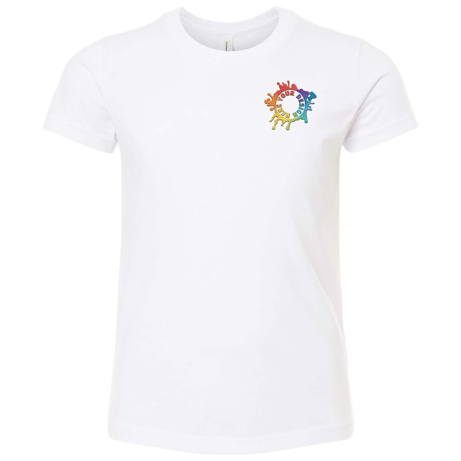 Bella + Canvas Youth Unisex Cotton/Polyester Blend T-Shirt Embroidery - Mato & Hash