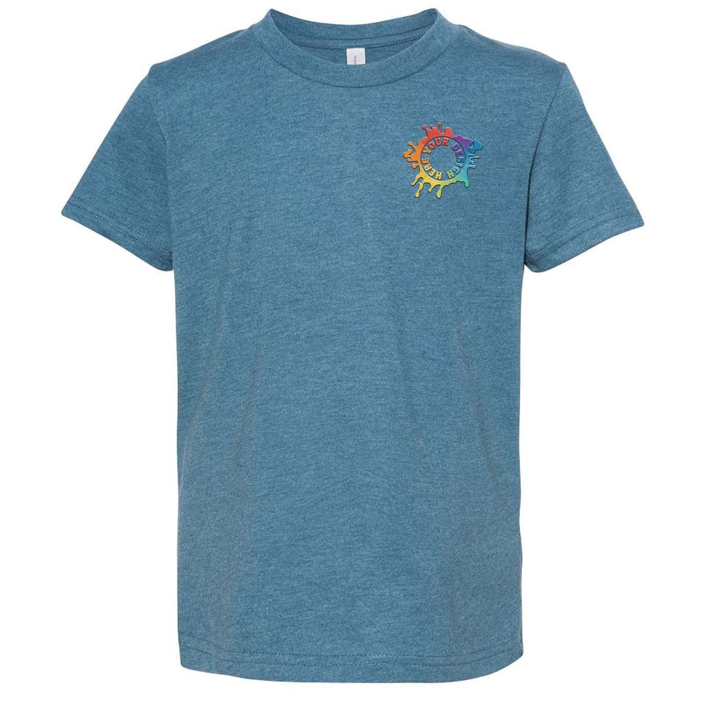 Bella + Canvas Youth Unisex Cotton/Polyester Blend T-Shirt Embroidery - Mato & Hash