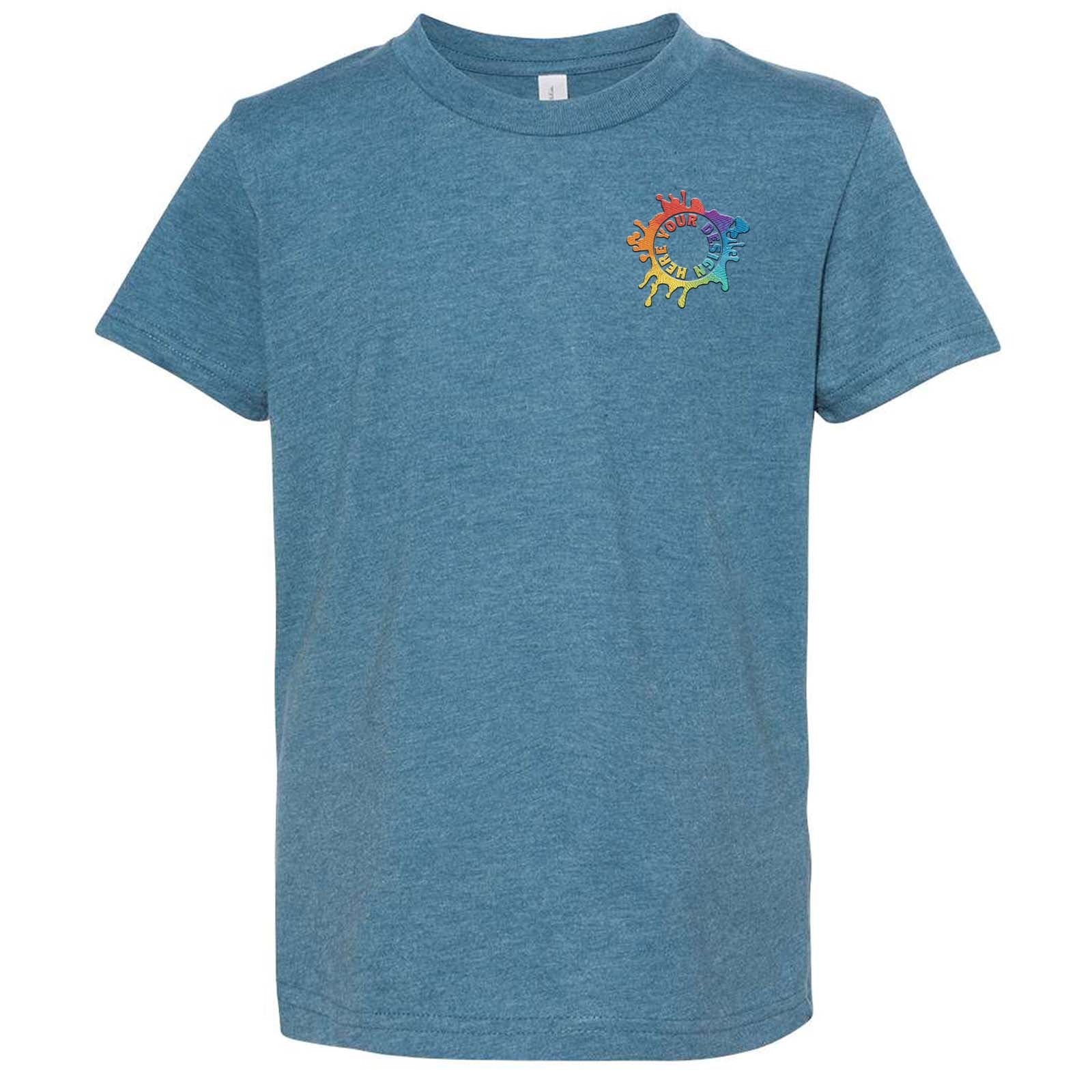 Bella + Canvas Youth Unisex Cotton/Polyester Blend T-Shirt Embroidery - Mato & Hash