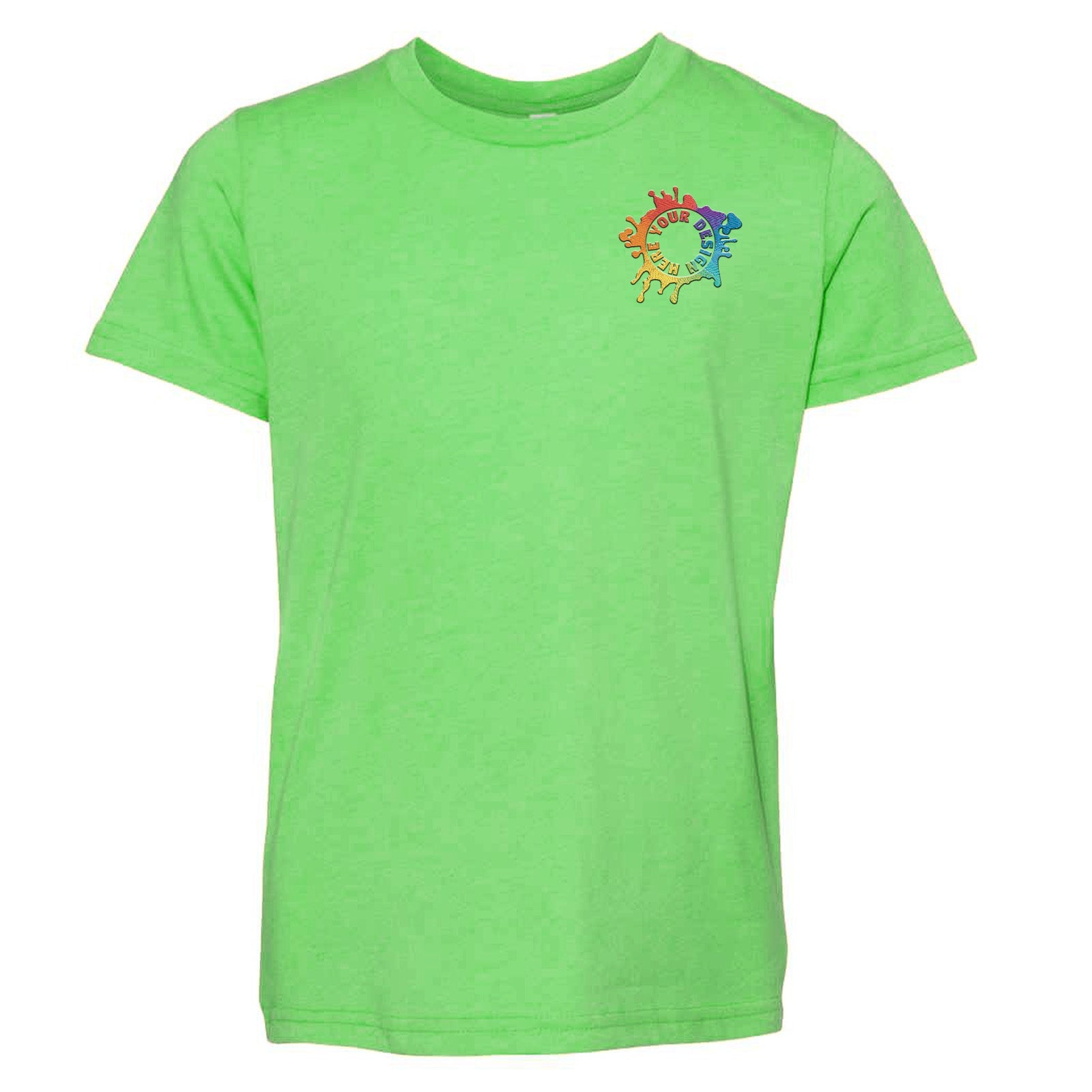 Bella + Canvas Youth Unisex Cotton/Polyester Blend T-Shirt Embroidery - Mato & Hash