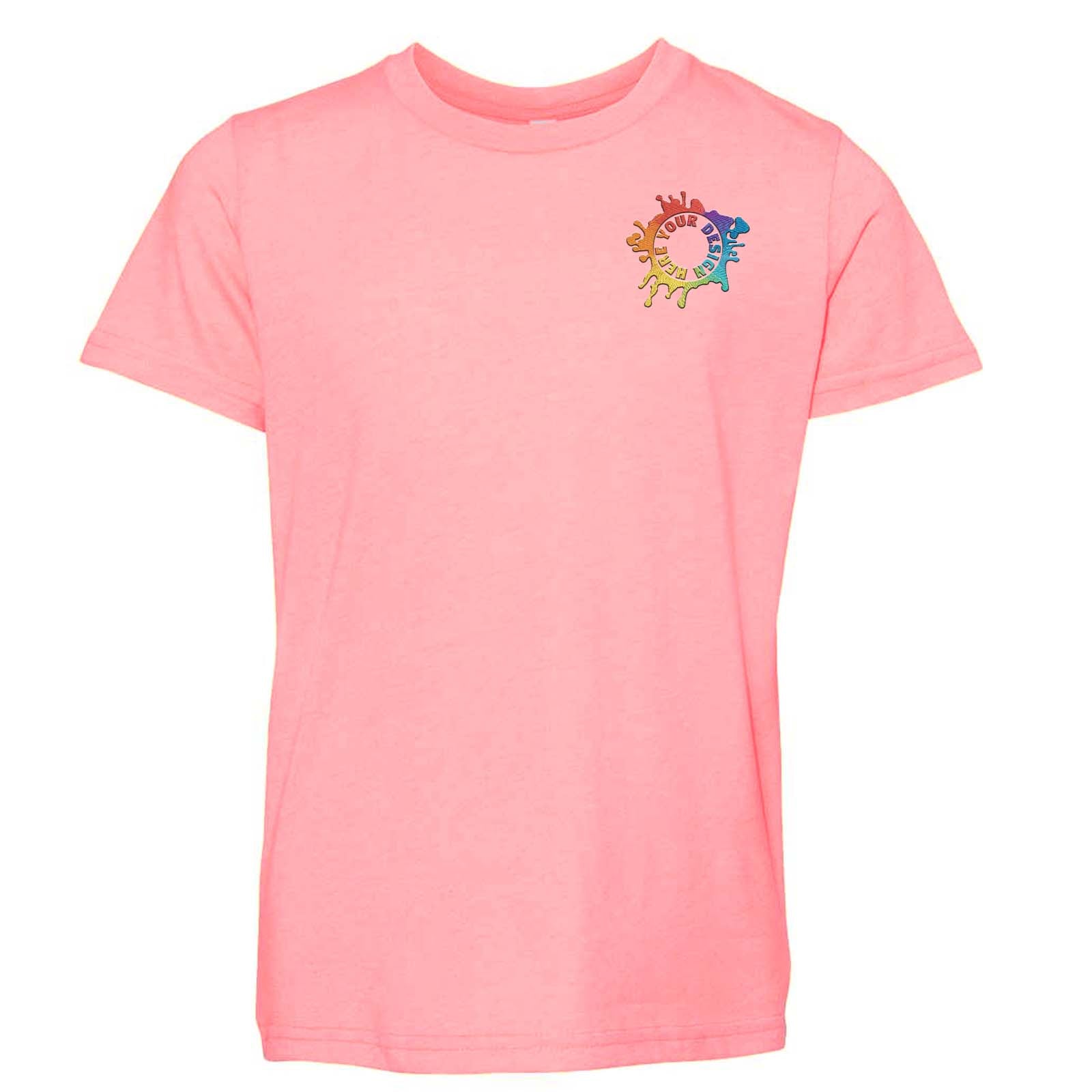 Bella + Canvas Youth Unisex Cotton/Polyester Blend T-Shirt Embroidery - Mato & Hash