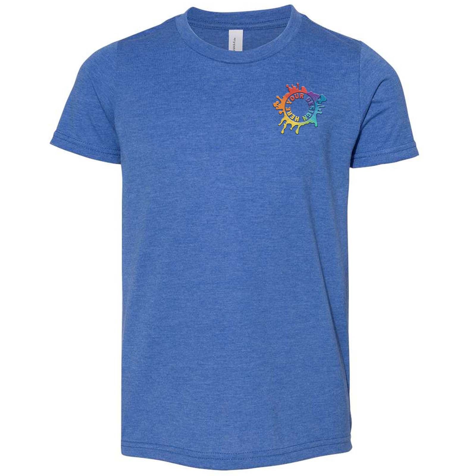 Bella + Canvas Youth Unisex Cotton/Polyester Blend T-Shirt Embroidery - Mato & Hash