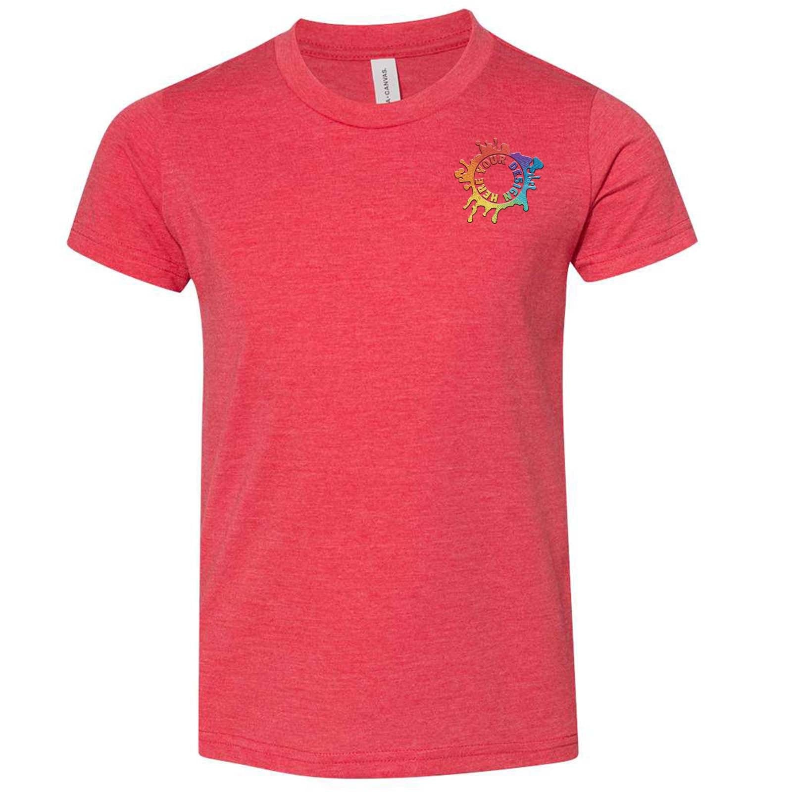 Bella + Canvas Youth Unisex Cotton/Polyester Blend T-Shirt Embroidery - Mato & Hash