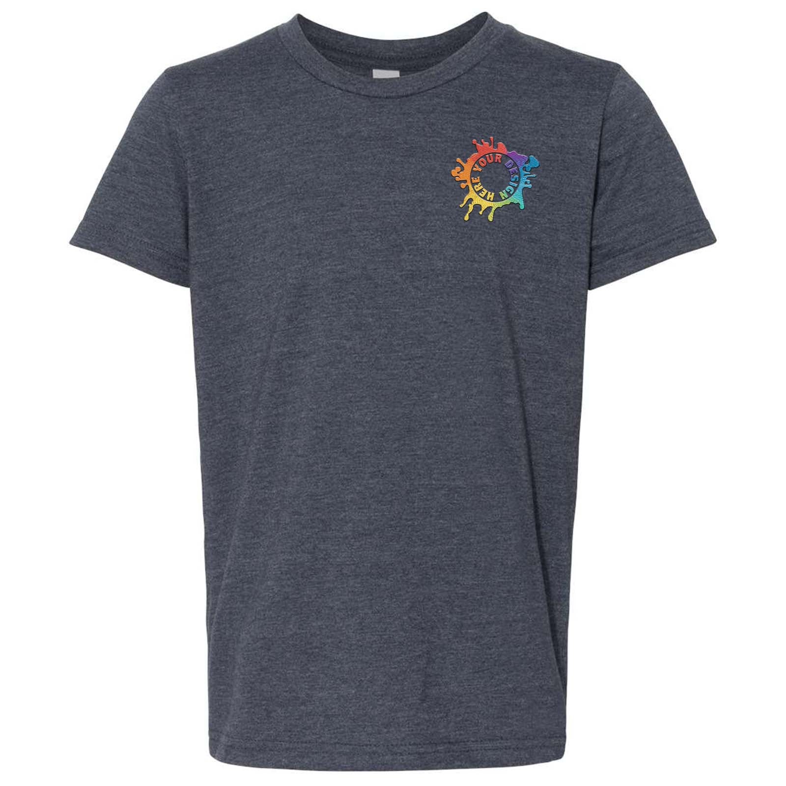 Bella + Canvas Youth Unisex Cotton/Polyester Blend T-Shirt Embroidery - Mato & Hash
