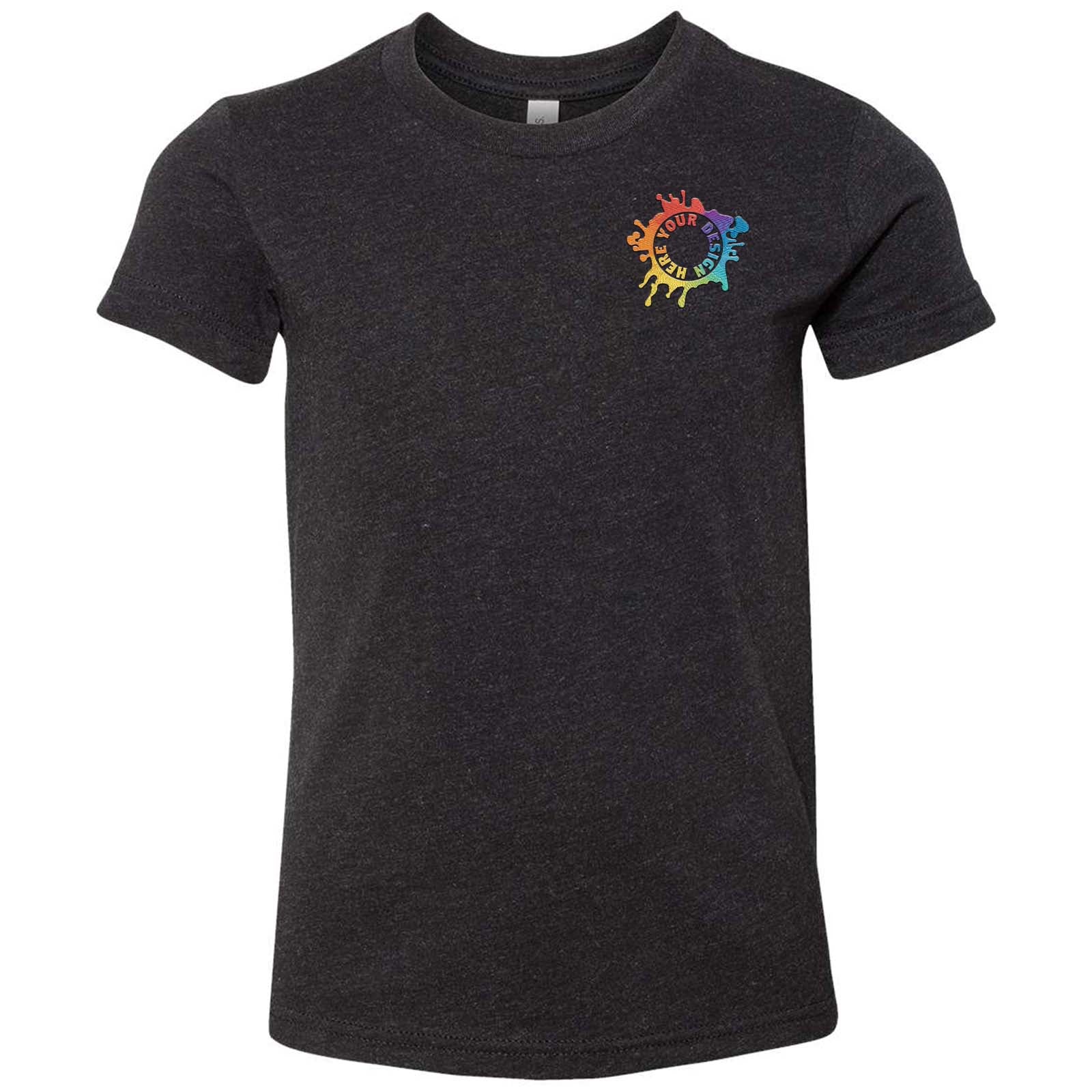Bella + Canvas Youth Unisex Cotton/Polyester Blend T-Shirt Embroidery - Mato & Hash