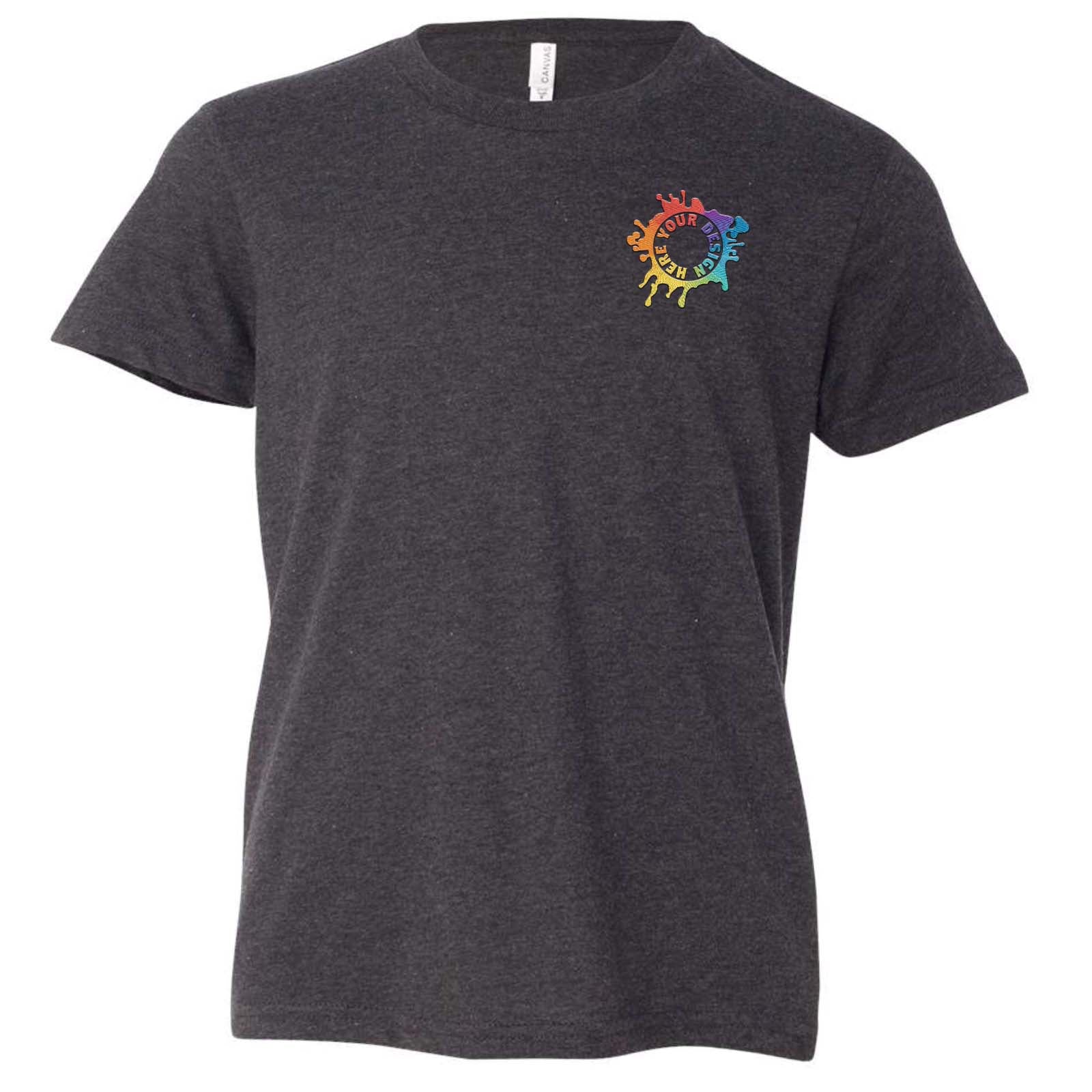 Bella + Canvas Youth Unisex Cotton/Polyester Blend T-Shirt Embroidery - Mato & Hash