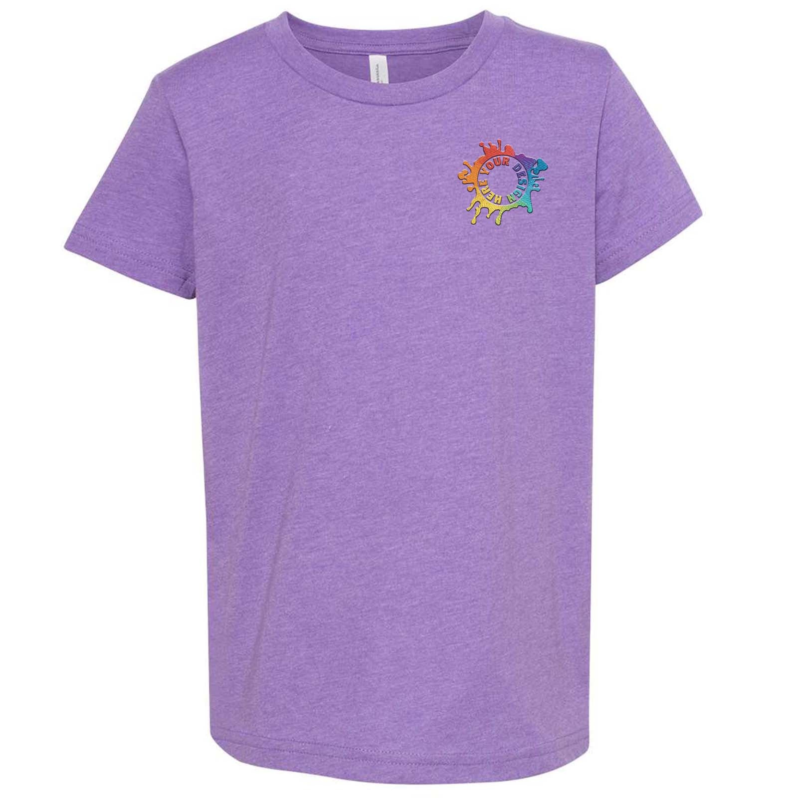 Bella + Canvas Youth Unisex Cotton/Polyester Blend T-Shirt Embroidery - Mato & Hash