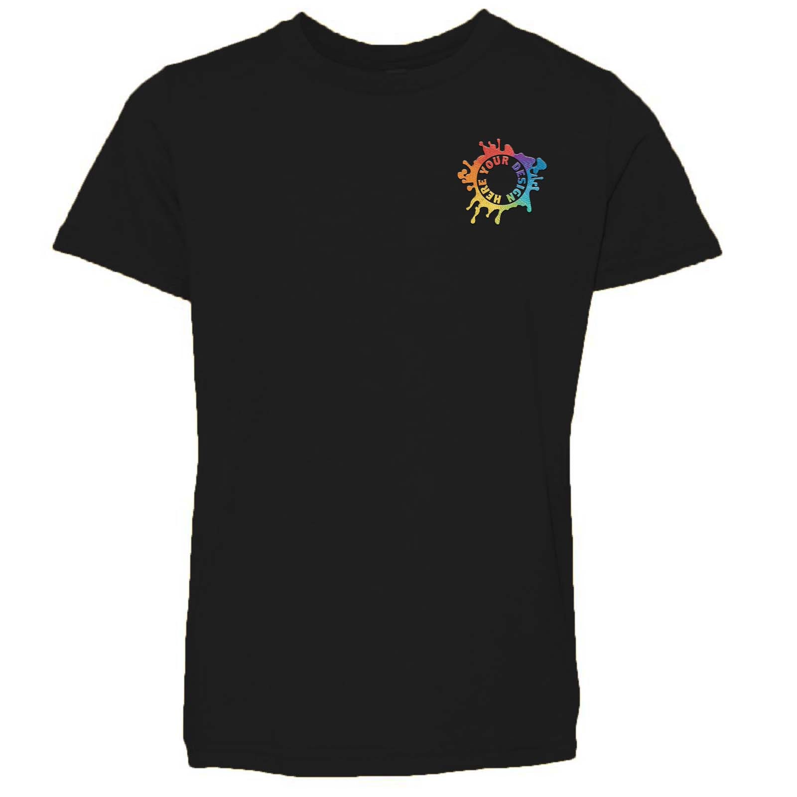 Bella + Canvas Youth Unisex Cotton/Polyester Blend T-Shirt Embroidery - Mato & Hash