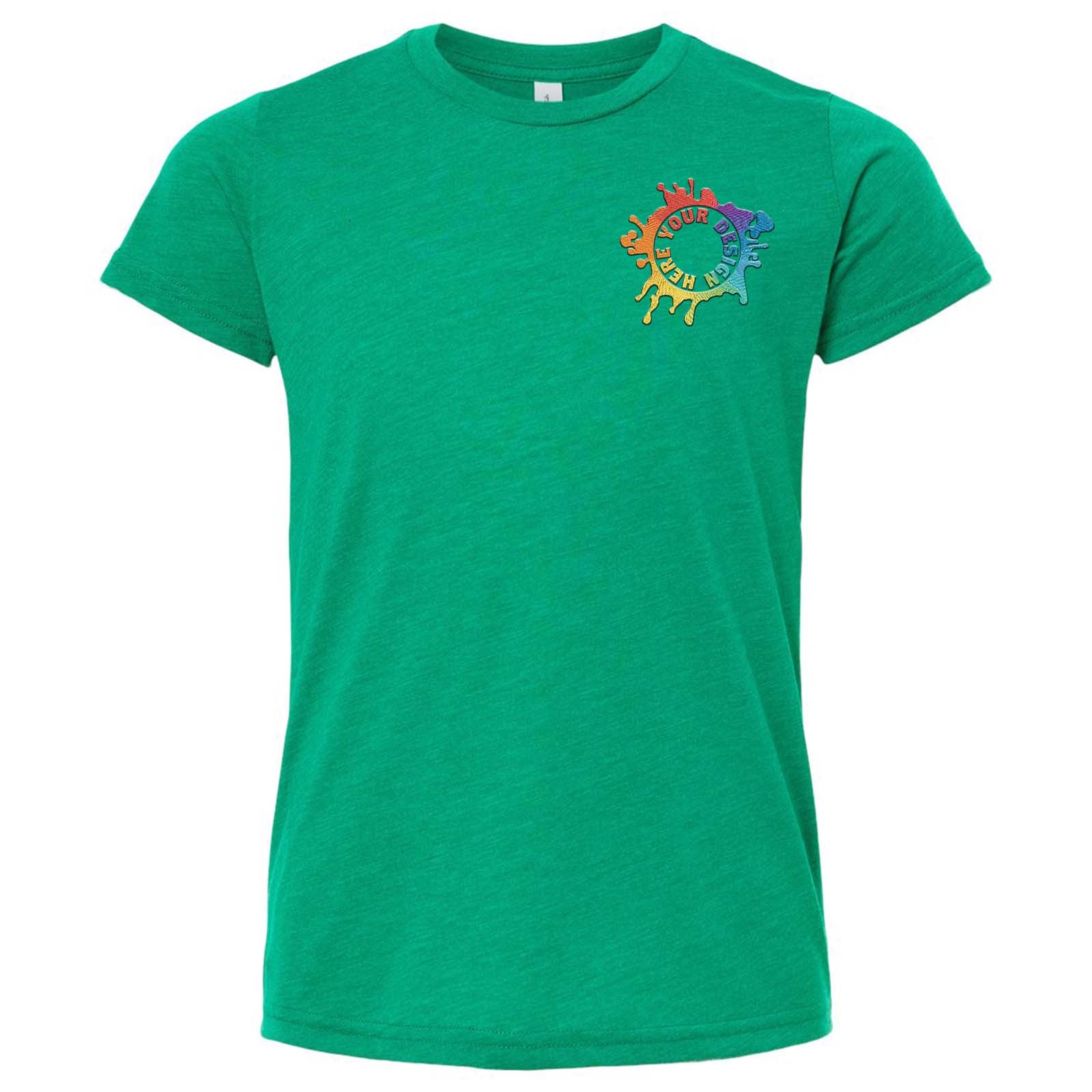 Bella + Canvas Youth Unisex Triblend T-Shirt Embroidery - Mato & Hash