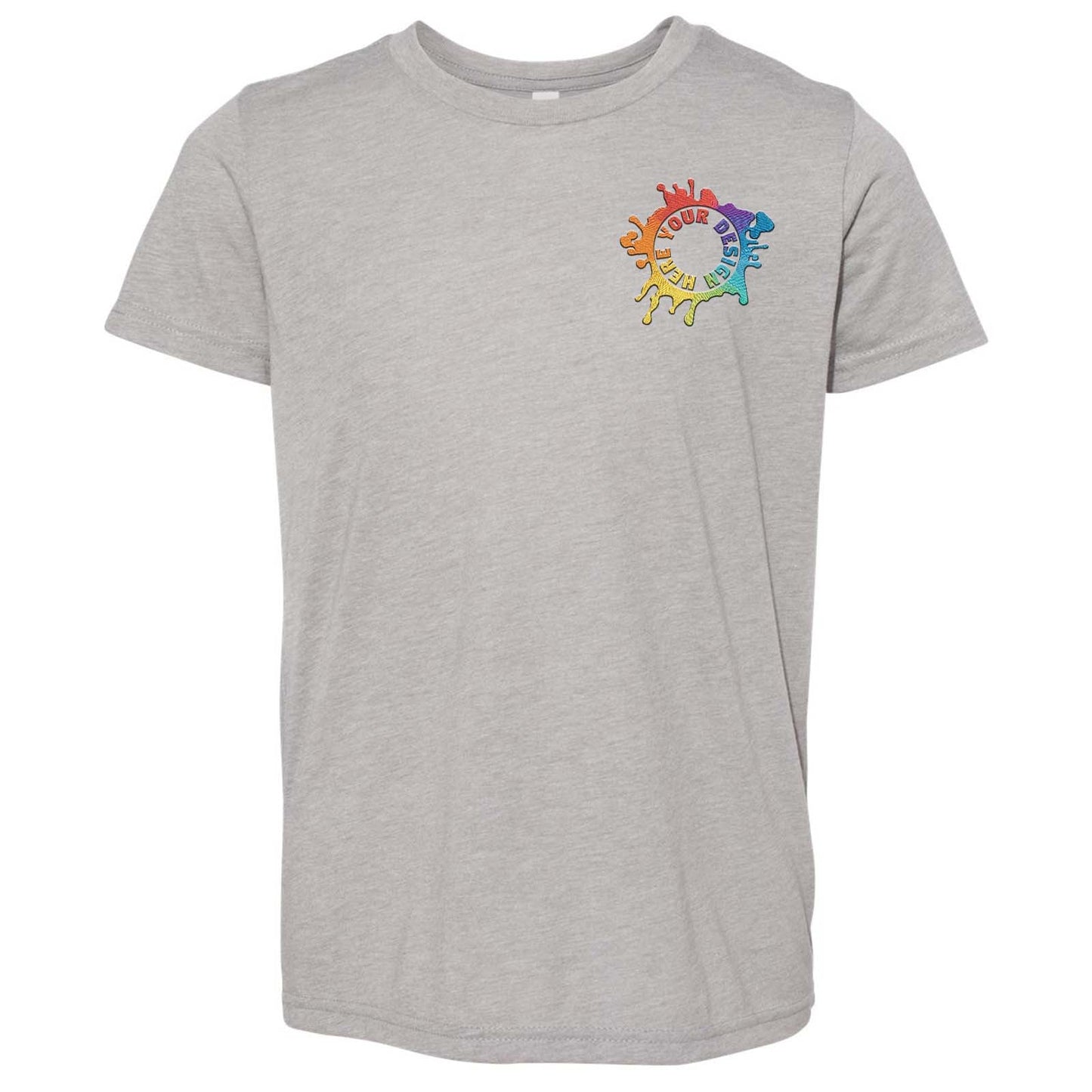 Bella + Canvas Youth Unisex Triblend T-Shirt Embroidery - Mato & Hash