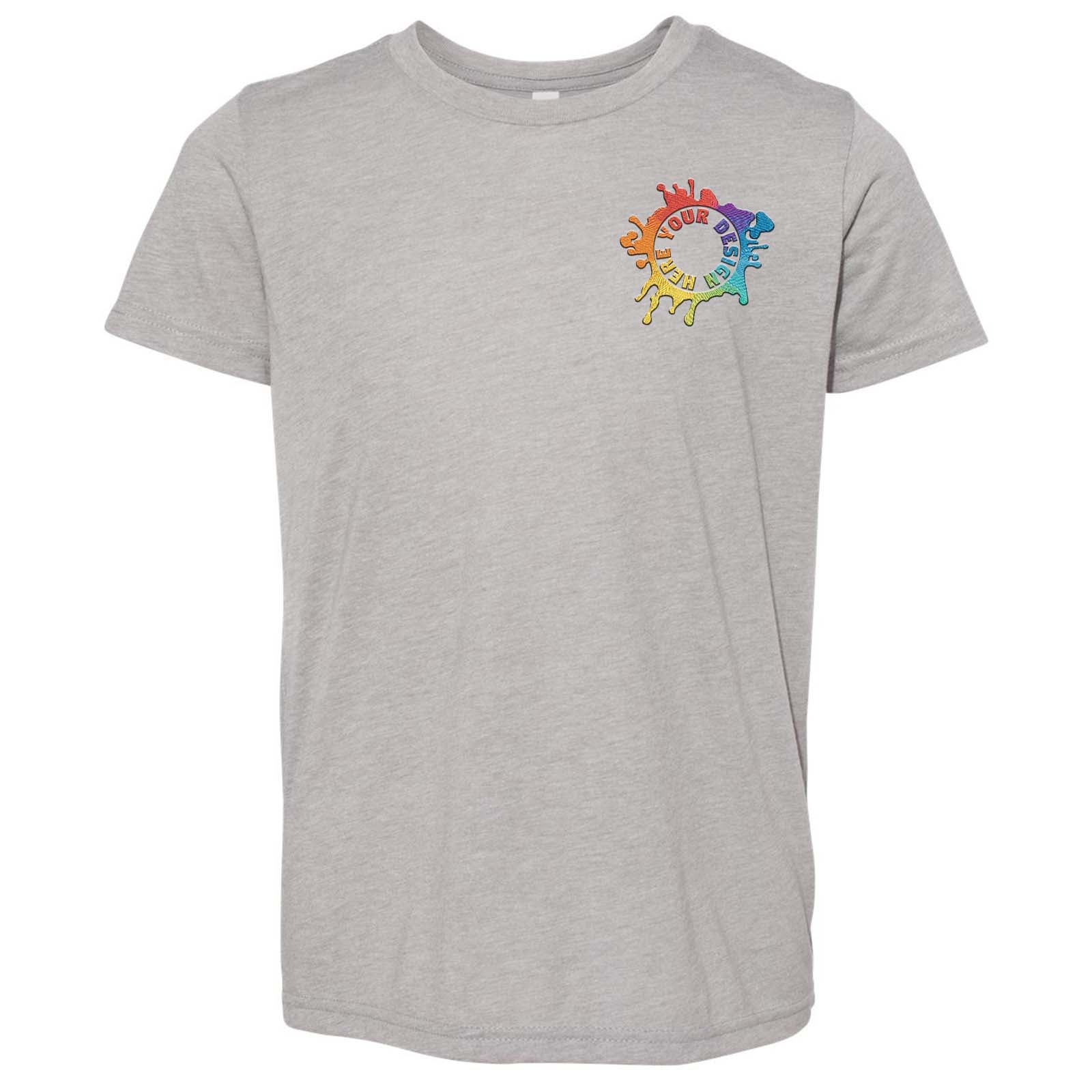 Bella + Canvas Youth Unisex Triblend T-Shirt Embroidery - Mato & Hash
