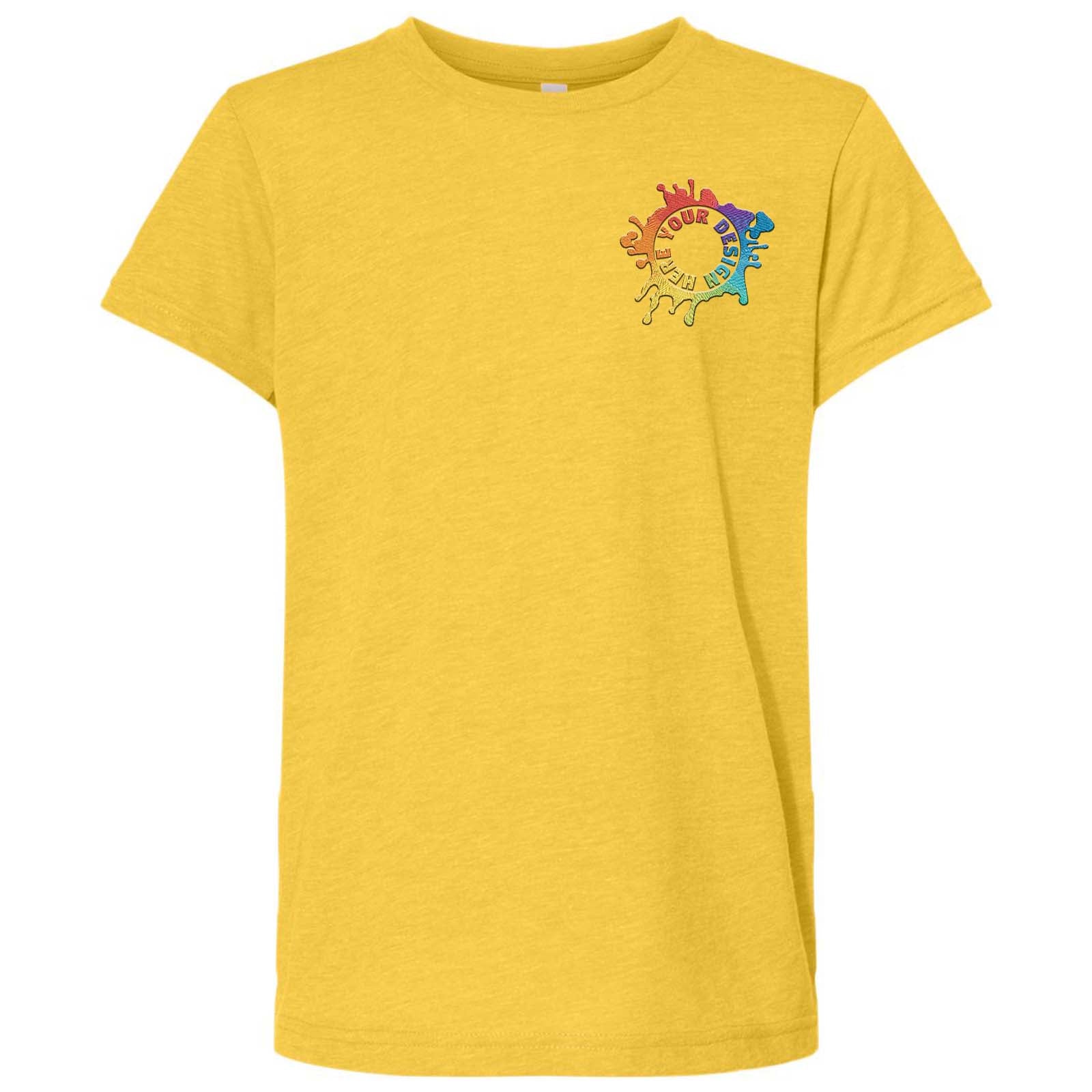 Bella + Canvas Youth Unisex Triblend T-Shirt Embroidery - Mato & Hash
