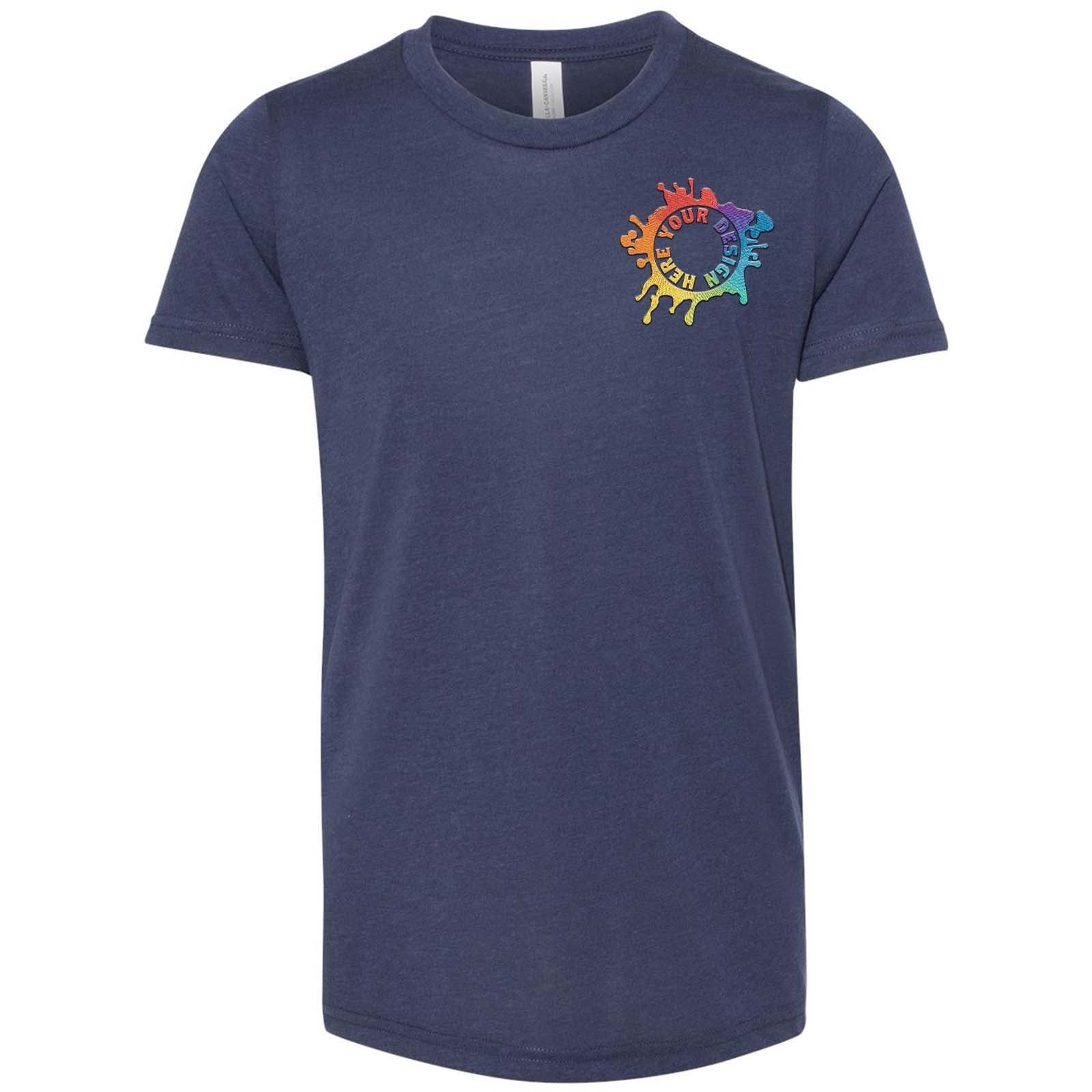 Bella + Canvas Youth Unisex Triblend T-Shirt Embroidery - Mato & Hash
