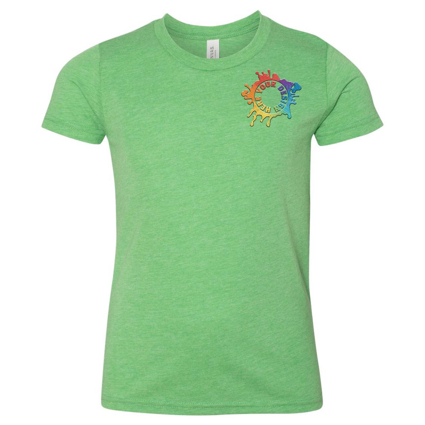 Bella + Canvas Youth Unisex Triblend T-Shirt Embroidery - Mato & Hash
