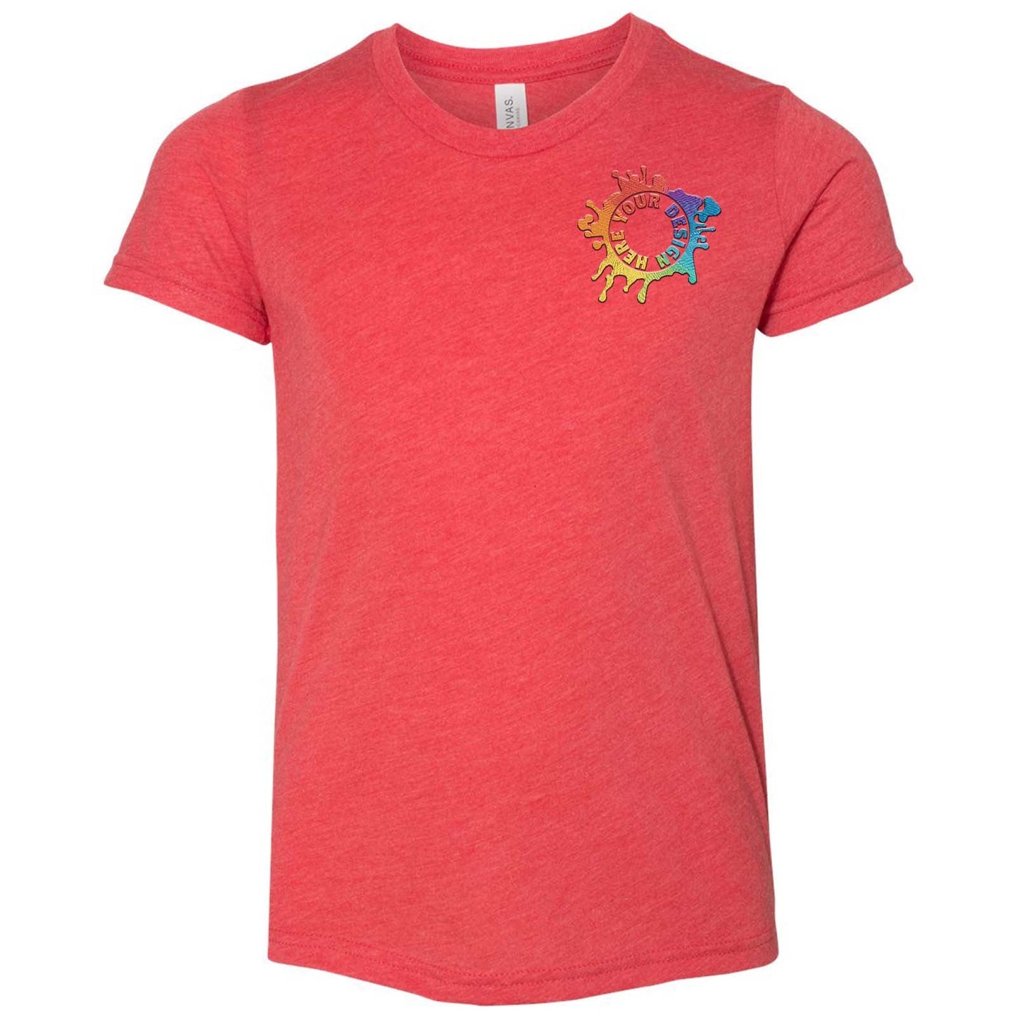 Bella + Canvas Youth Unisex Triblend T-Shirt Embroidery - Mato & Hash