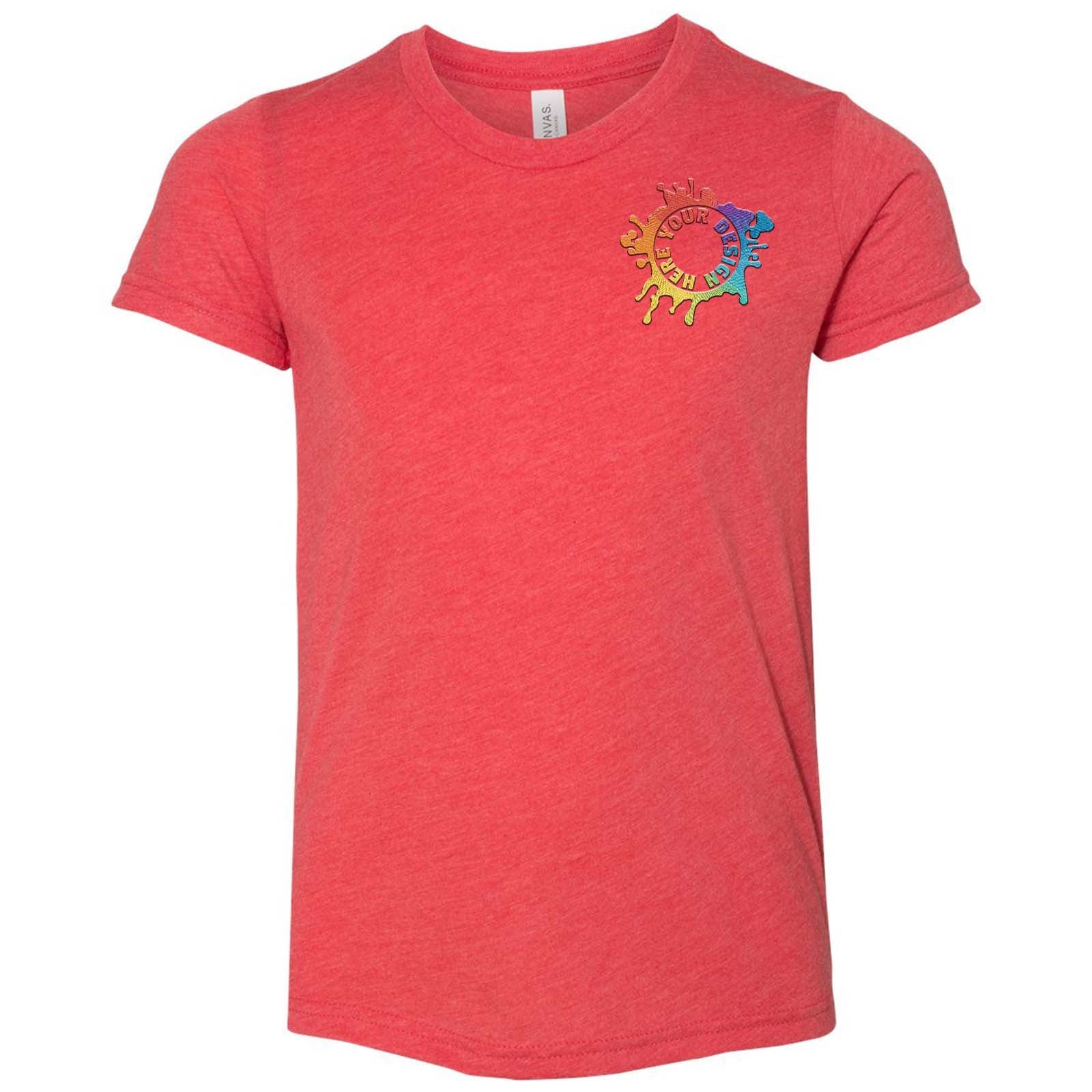 Bella + Canvas Youth Unisex Triblend T-Shirt Embroidery - Mato & Hash