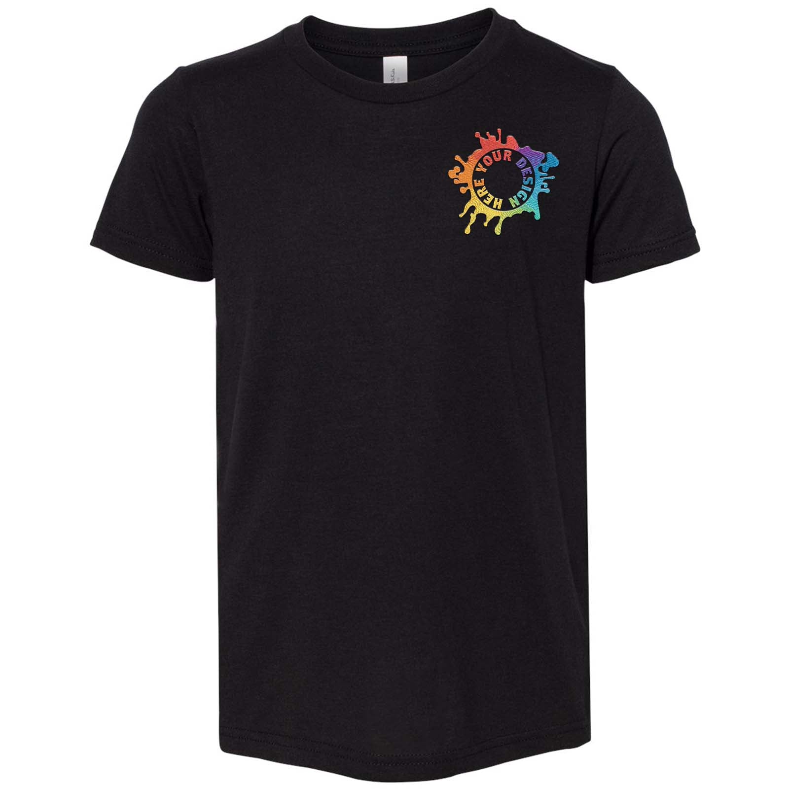 Bella + Canvas Youth Unisex Triblend T-Shirt Embroidery - Mato & Hash