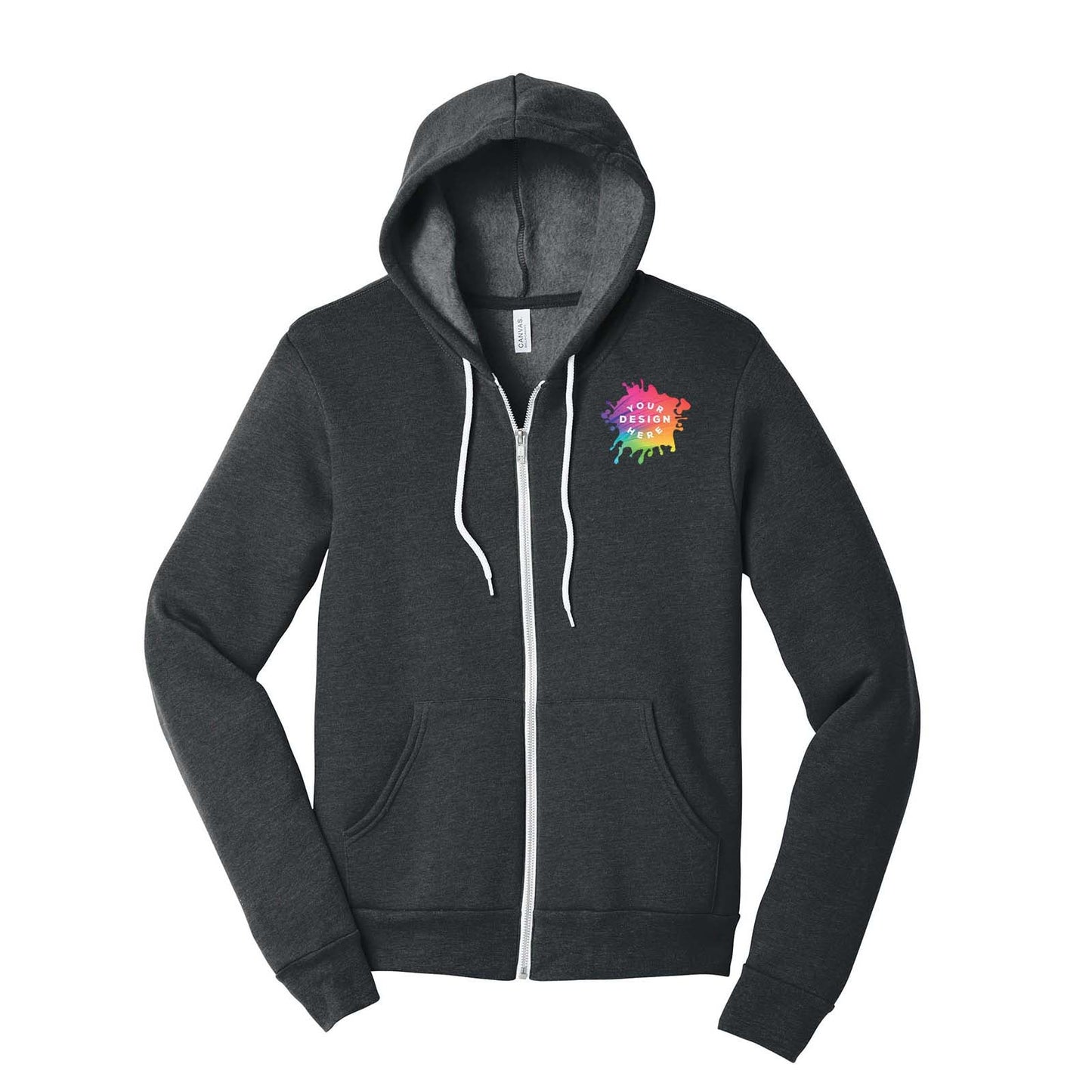 BELLA+CANVAS ® Unisex Sponge Fleece Full-Zip Hoodie Embrodiery - Mato & Hash