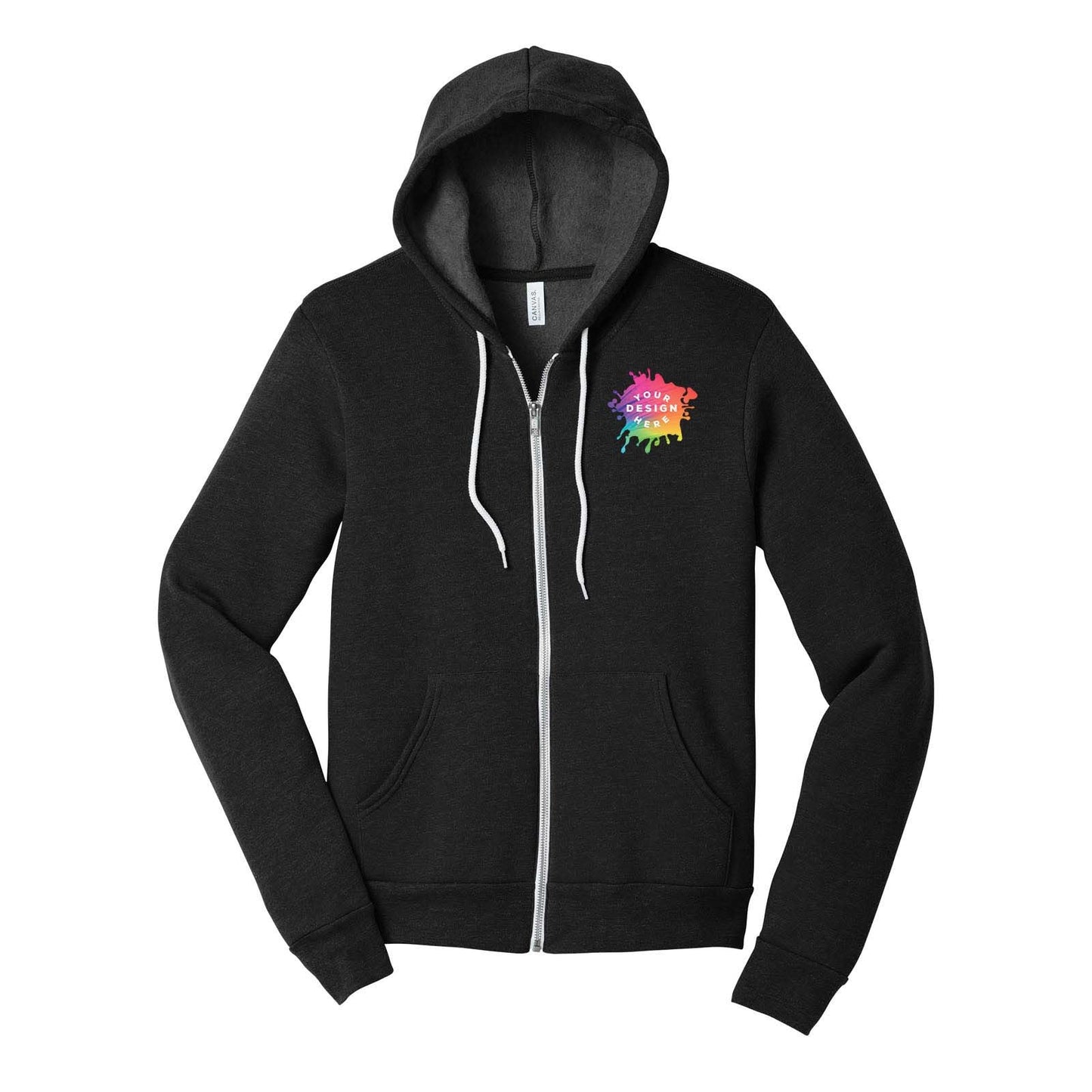BELLA+CANVAS ® Unisex Sponge Fleece Full-Zip Hoodie Embrodiery - Mato & Hash