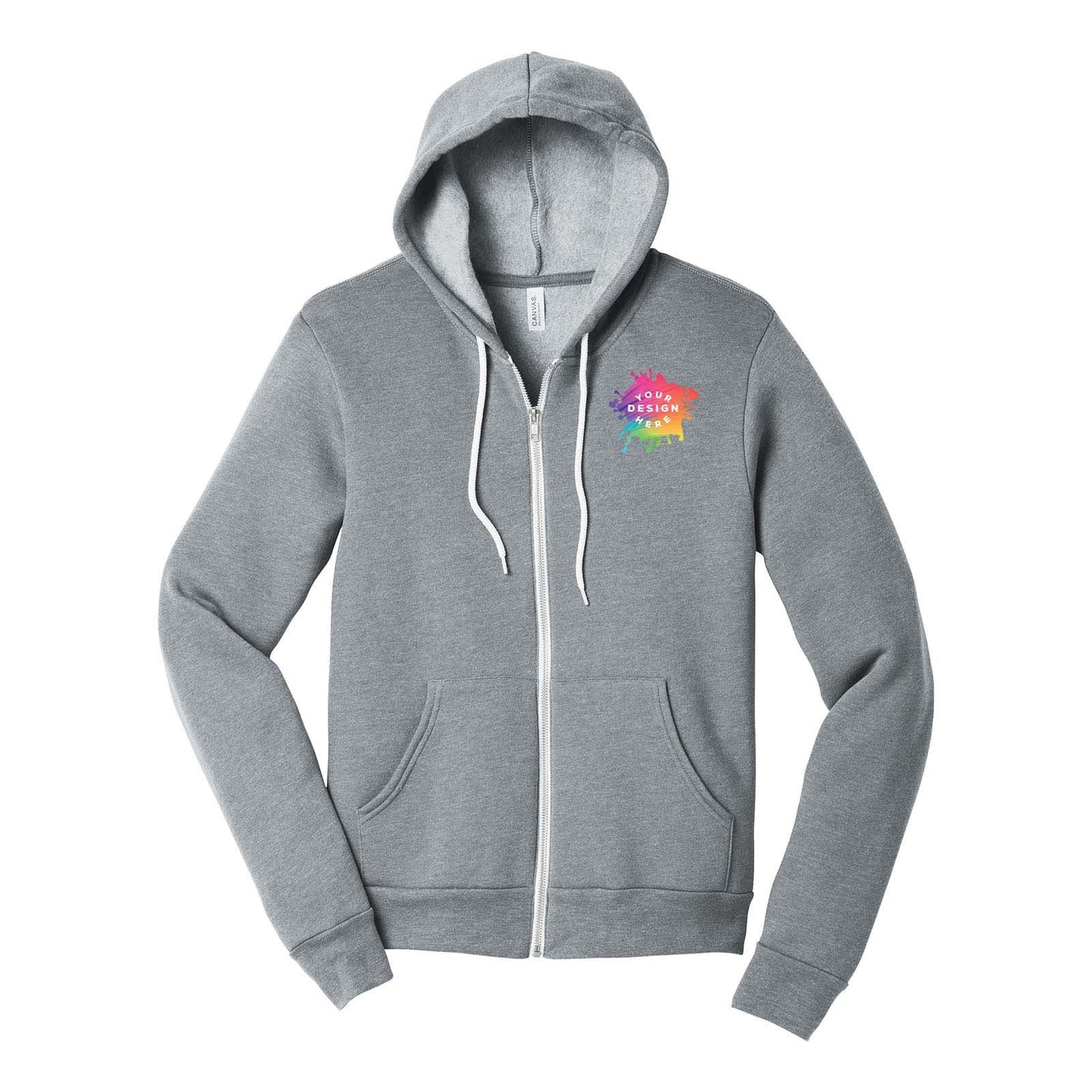 BELLA+CANVAS ® Unisex Sponge Fleece Full-Zip Hoodie Embrodiery - Mato & Hash