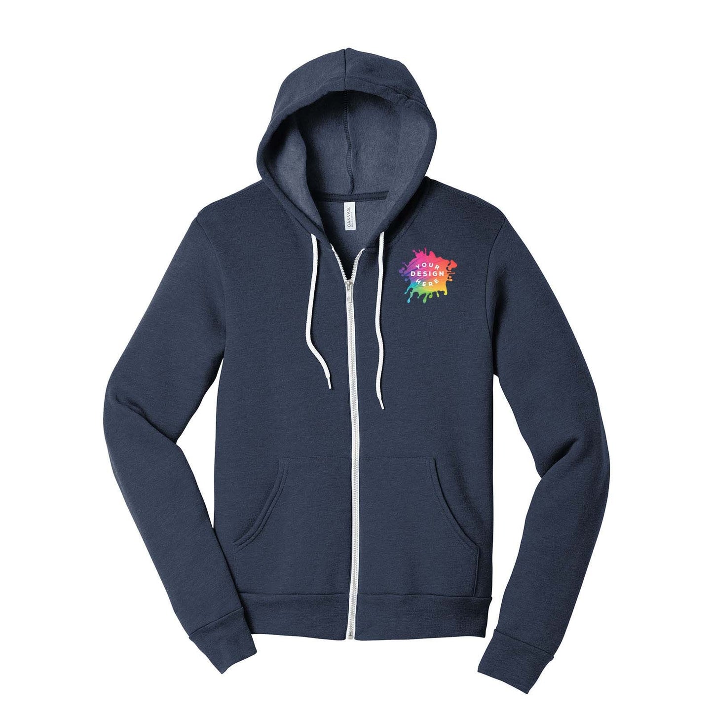 BELLA+CANVAS ® Unisex Sponge Fleece Full-Zip Hoodie Embrodiery - Mato & Hash