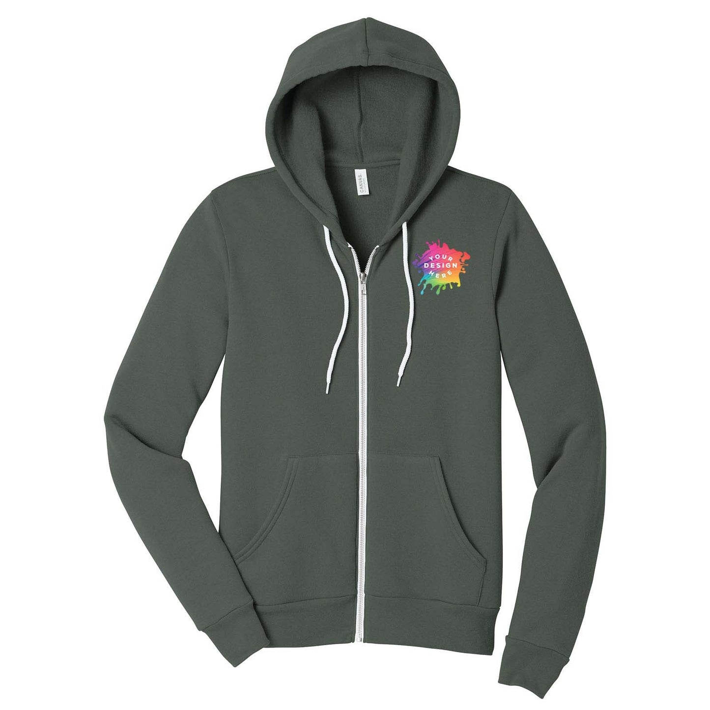 BELLA+CANVAS ® Unisex Sponge Fleece Full-Zip Hoodie Embrodiery - Mato & Hash