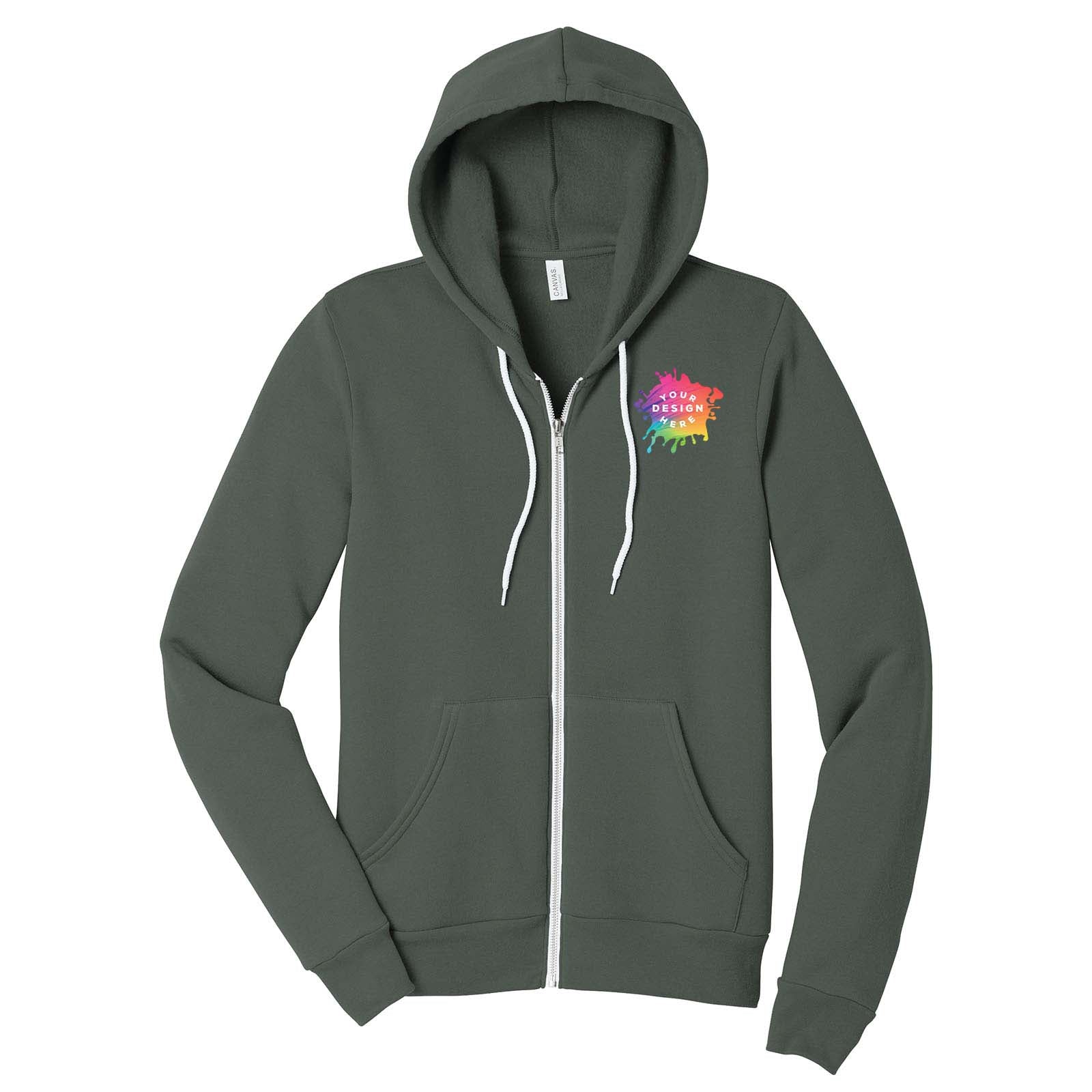 BELLA+CANVAS ® Unisex Sponge Fleece Full-Zip Hoodie Embrodiery - Mato & Hash