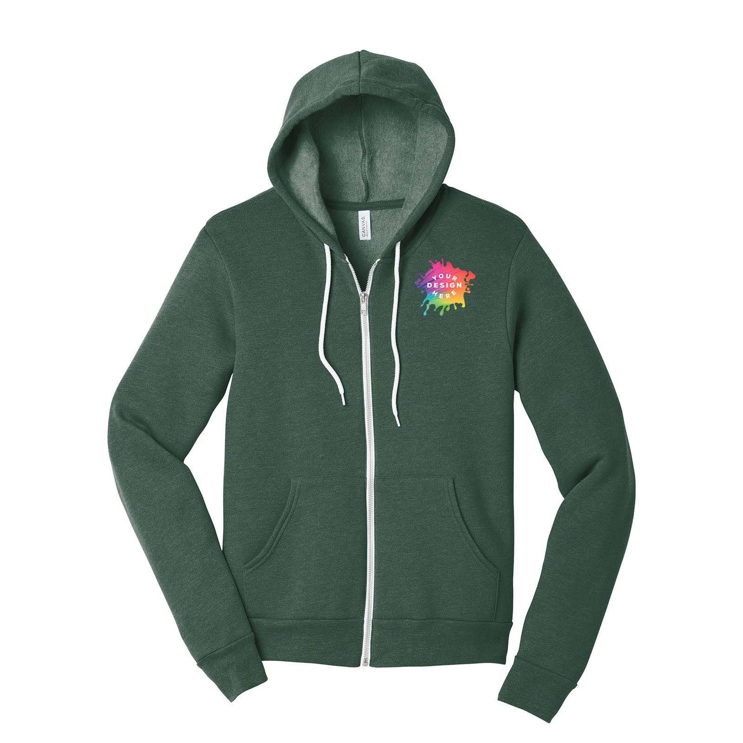 BELLA+CANVAS ® Unisex Sponge Fleece Full-Zip Hoodie Embrodiery - Mato & Hash
