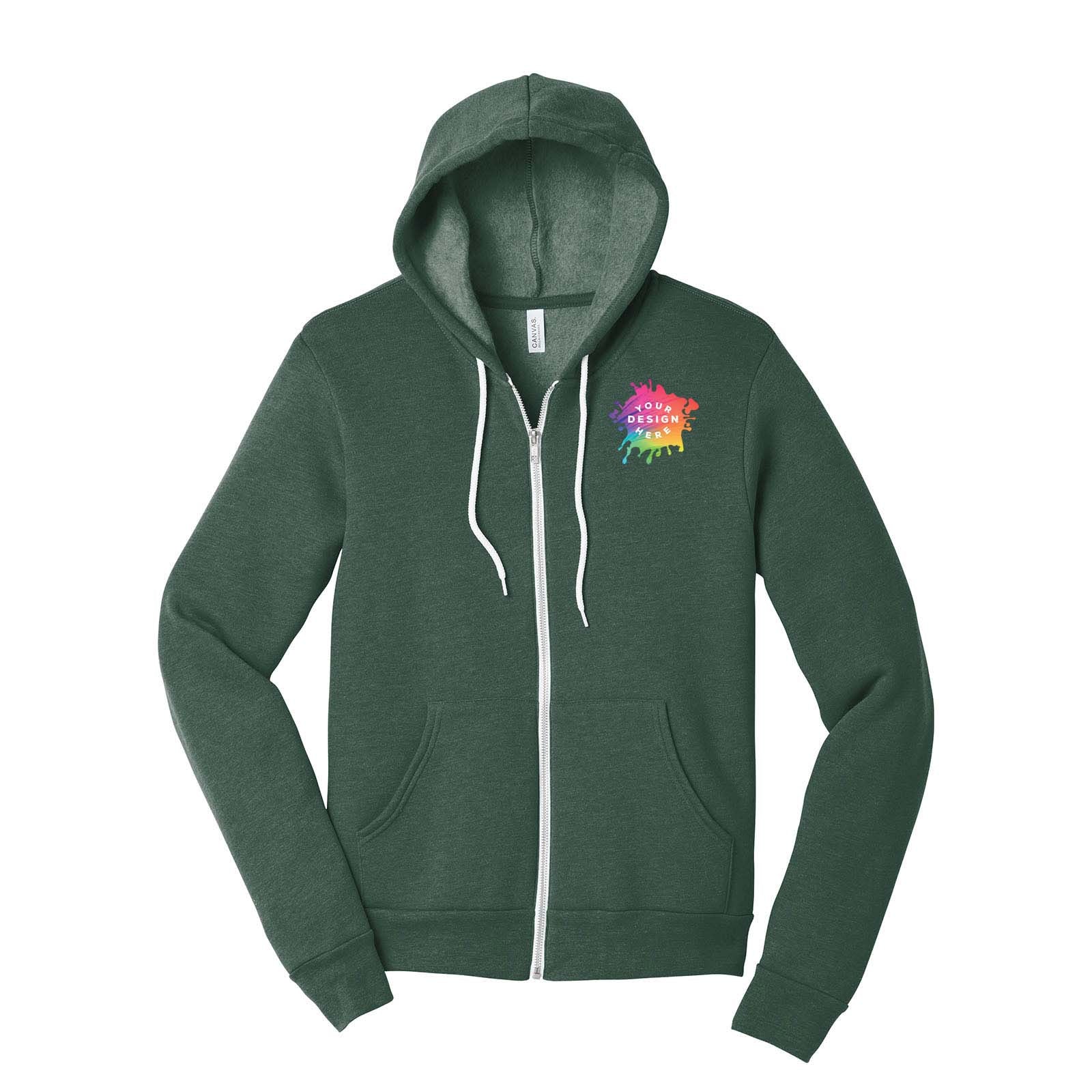 BELLA+CANVAS ® Unisex Sponge Fleece Full-Zip Hoodie Embrodiery - Mato & Hash