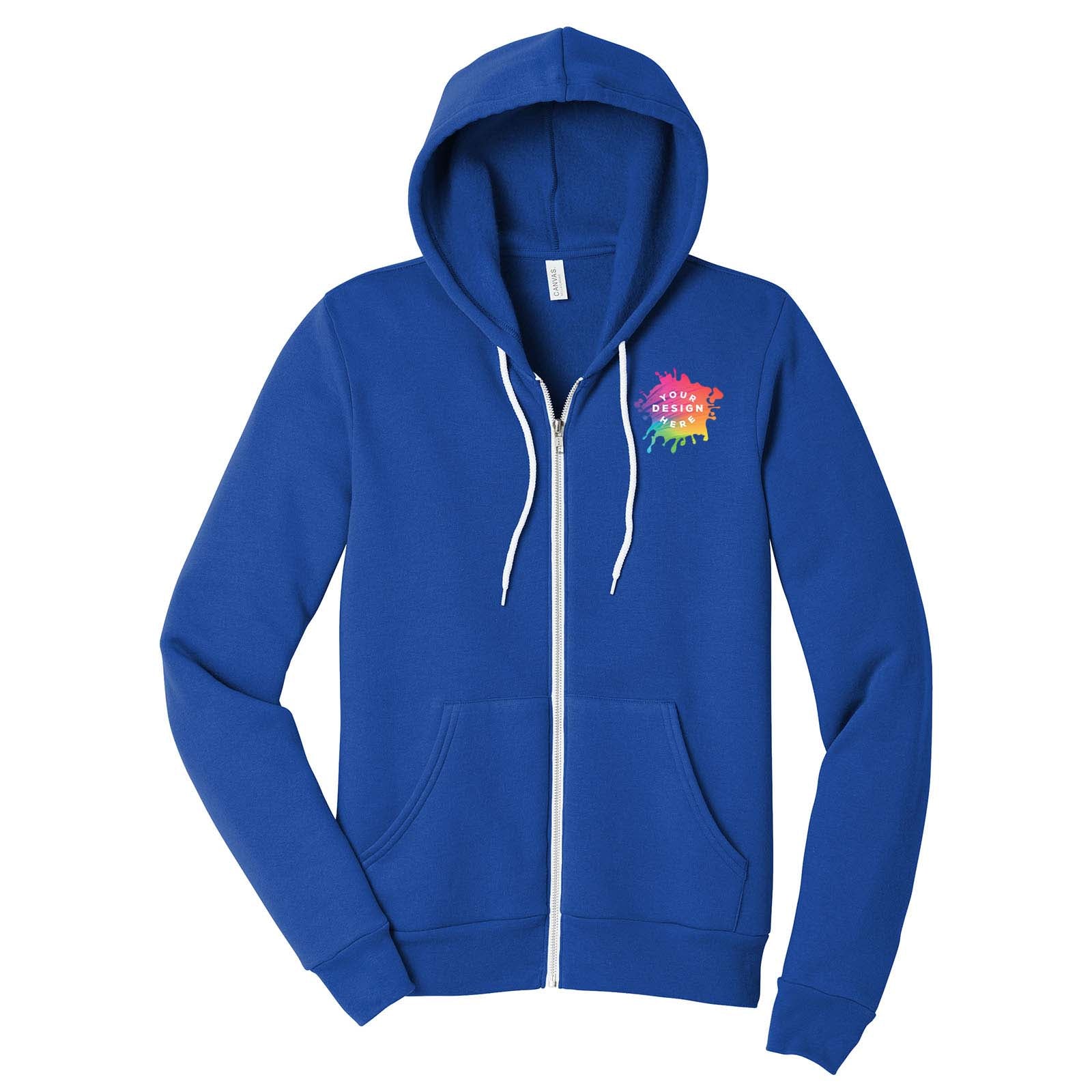 BELLA+CANVAS ® Unisex Sponge Fleece Full-Zip Hoodie Embrodiery - Mato & Hash
